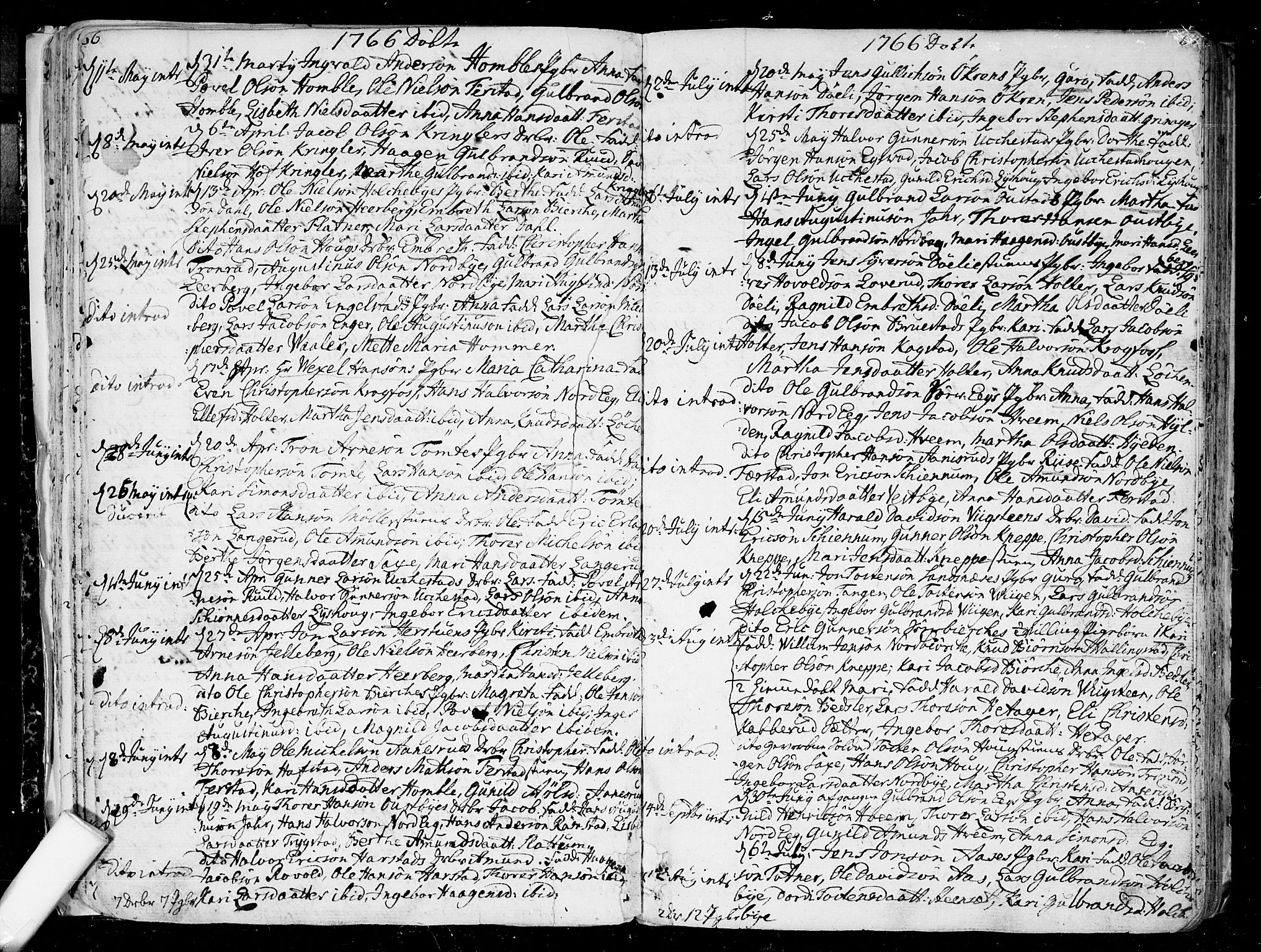 Nannestad prestekontor Kirkebøker, SAO/A-10414a/F/Fa/L0007: Parish register (official) no. I 7, 1754-1791, p. 66-67