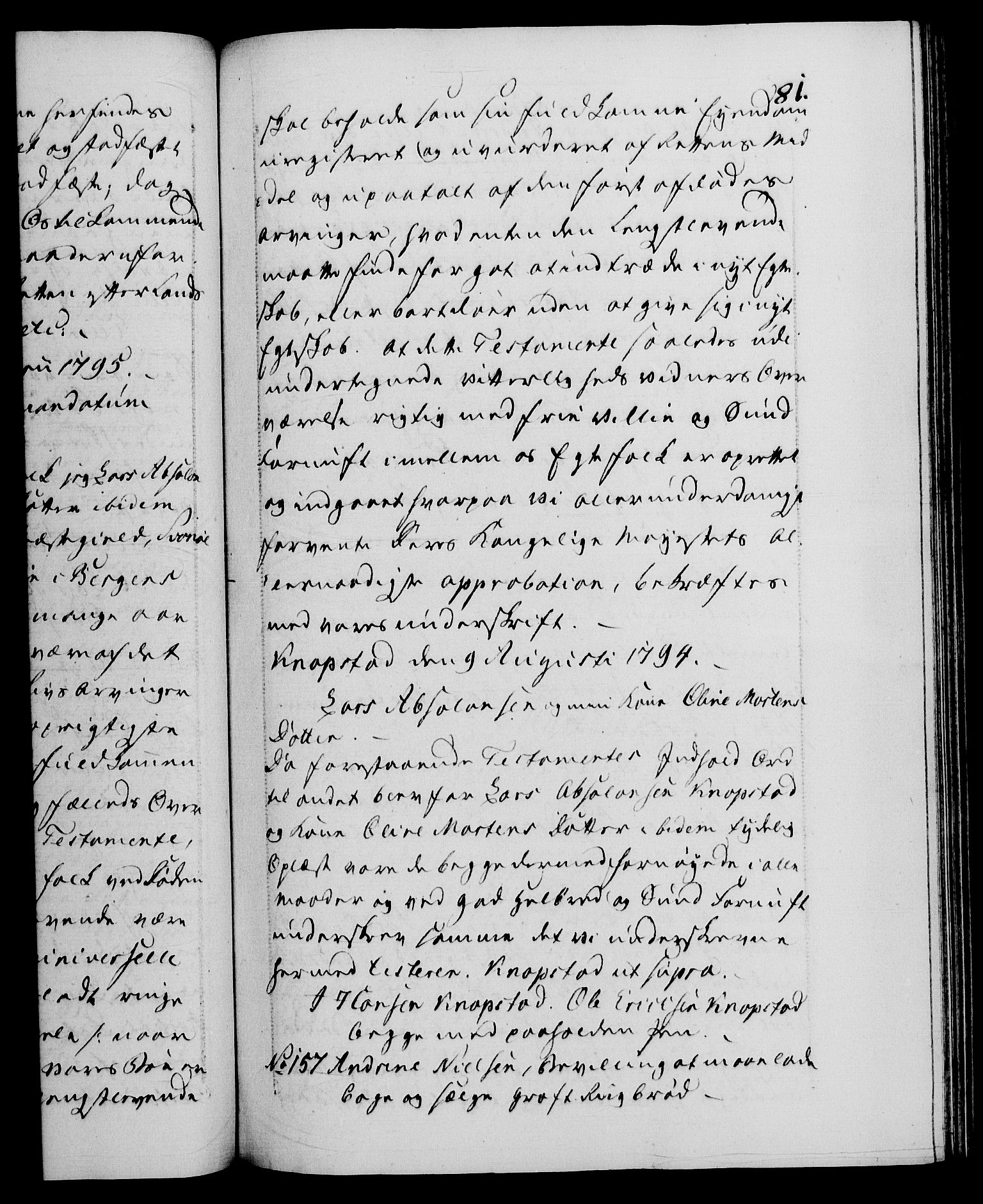 Danske Kanselli 1572-1799, RA/EA-3023/F/Fc/Fca/Fcaa/L0056: Norske registre, 1795-1796, p. 81a
