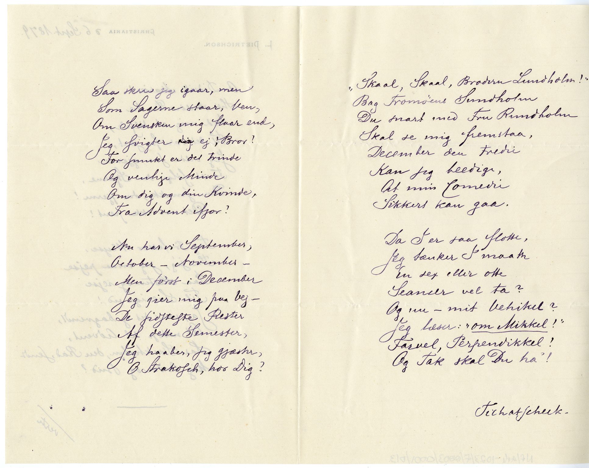 Diderik Maria Aalls brevsamling, NF/Ark-1023/F/L0003: D.M. Aalls brevsamling. D - G, 1797-1889, p. 24
