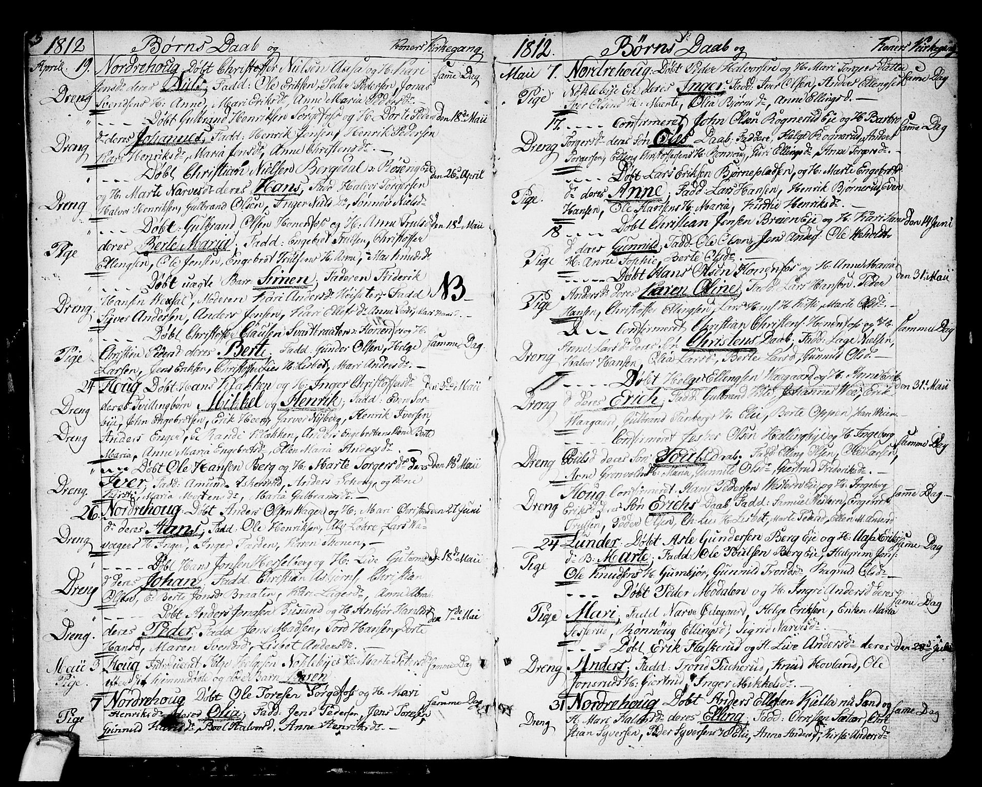 Norderhov kirkebøker, AV/SAKO-A-237/F/Fa/L0007: Parish register (official) no. 7, 1812-1814, p. 3