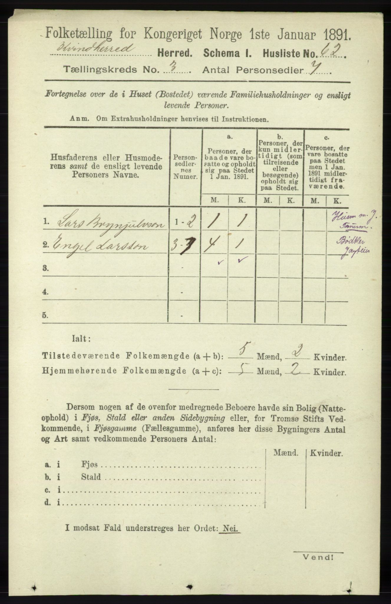 RA, 1891 census for 1224 Kvinnherad, 1891, p. 883