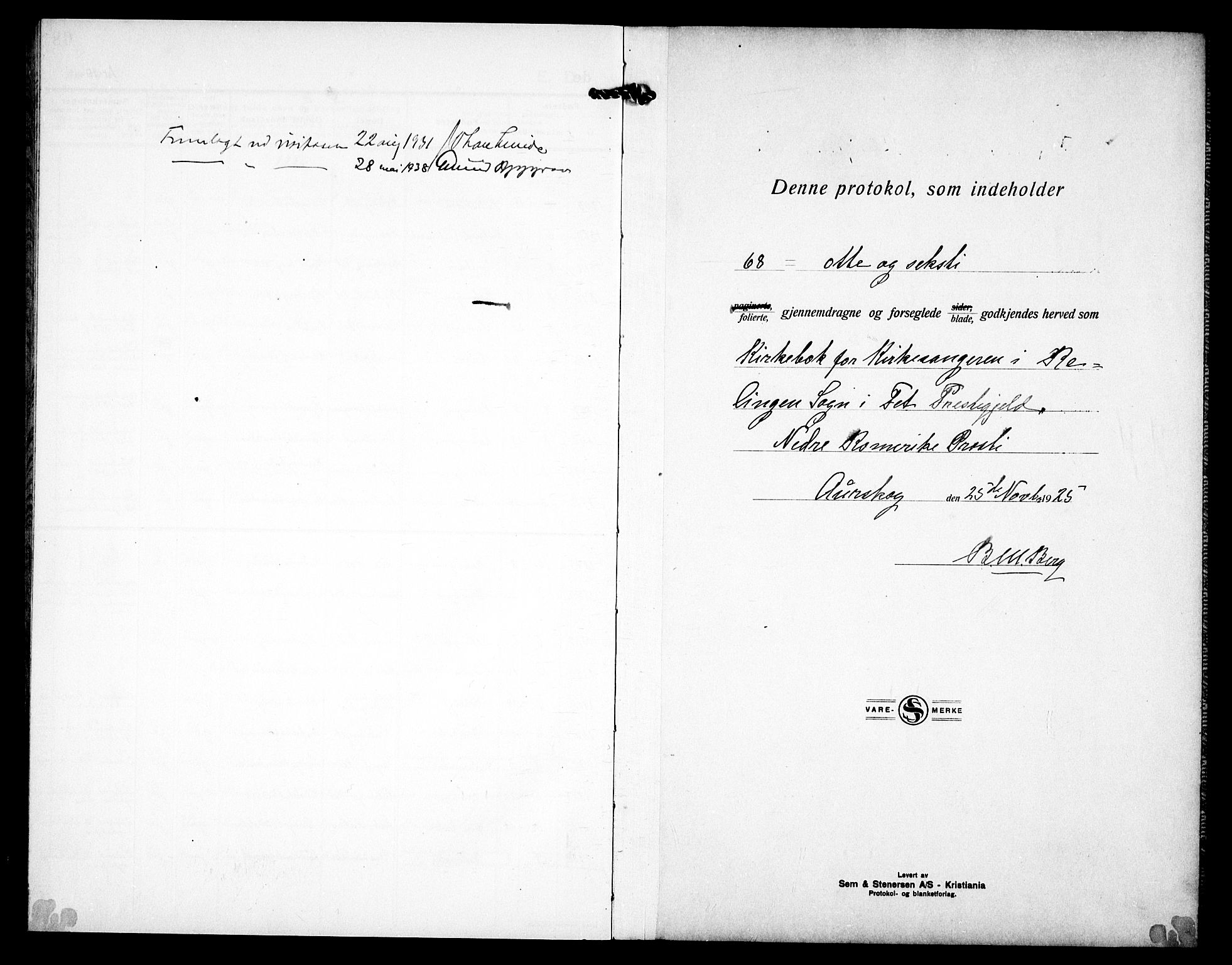 Fet prestekontor Kirkebøker, SAO/A-10370a/G/Gb/L0007: Parish register (copy) no. II 7, 1926-1938