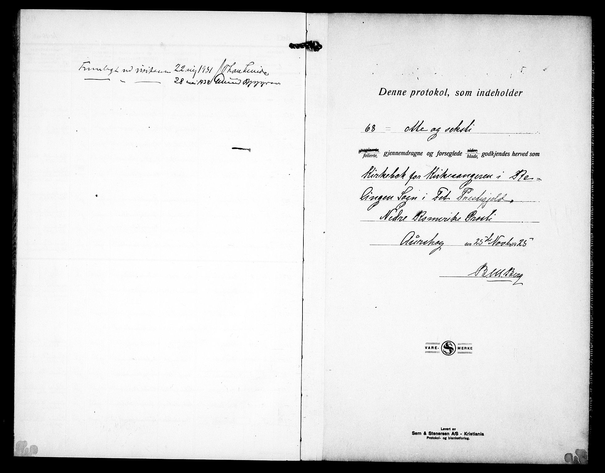 Fet prestekontor Kirkebøker, AV/SAO-A-10370a/G/Gb/L0007: Parish register (copy) no. II 7, 1926-1938