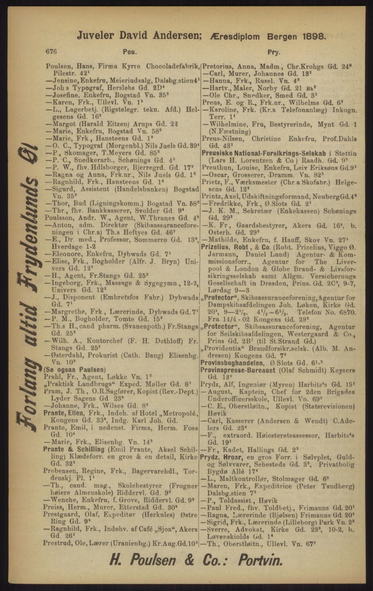 Kristiania/Oslo adressebok, PUBL/-, 1902, p. 676