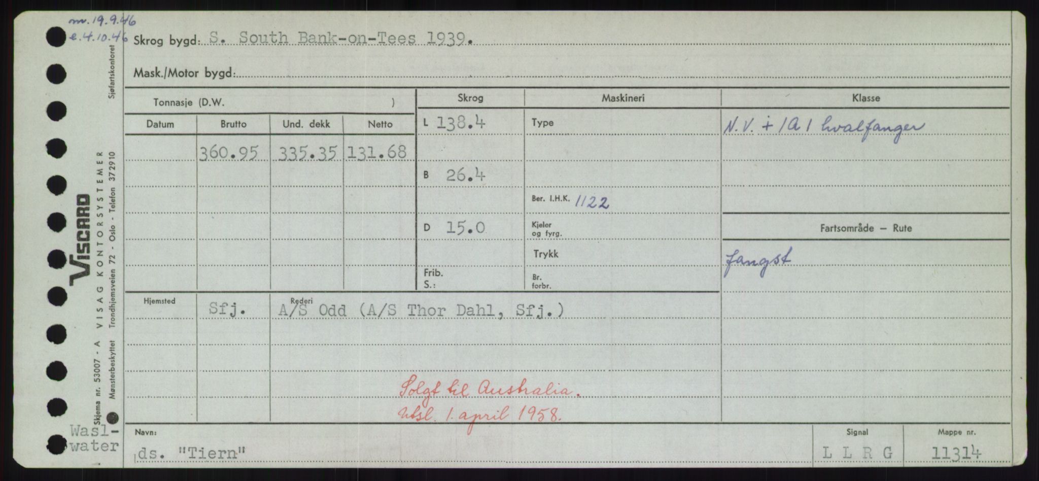 Sjøfartsdirektoratet med forløpere, Skipsmålingen, AV/RA-S-1627/H/Hd/L0039: Fartøy, Ti-Tø, p. 9