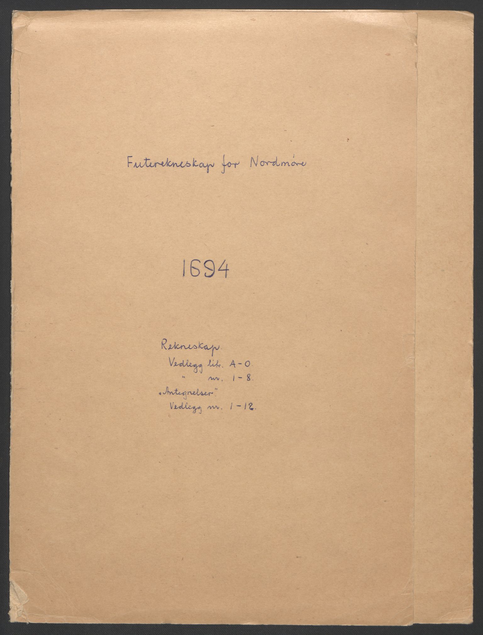 Rentekammeret inntil 1814, Reviderte regnskaper, Fogderegnskap, RA/EA-4092/R56/L3736: Fogderegnskap Nordmøre, 1694-1696, p. 2