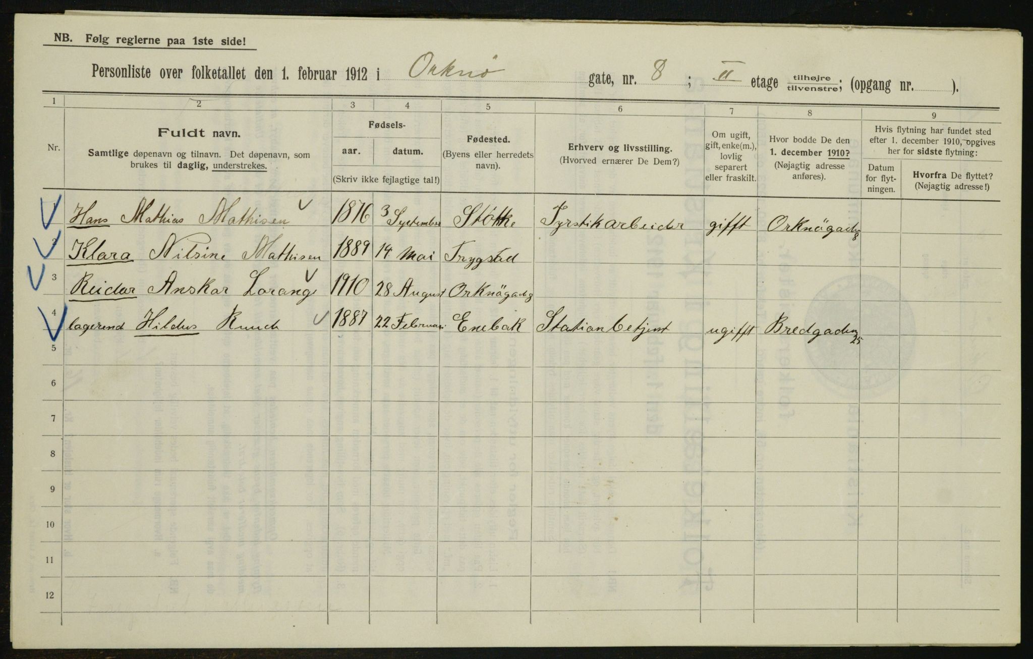 OBA, Municipal Census 1912 for Kristiania, 1912, p. 76635