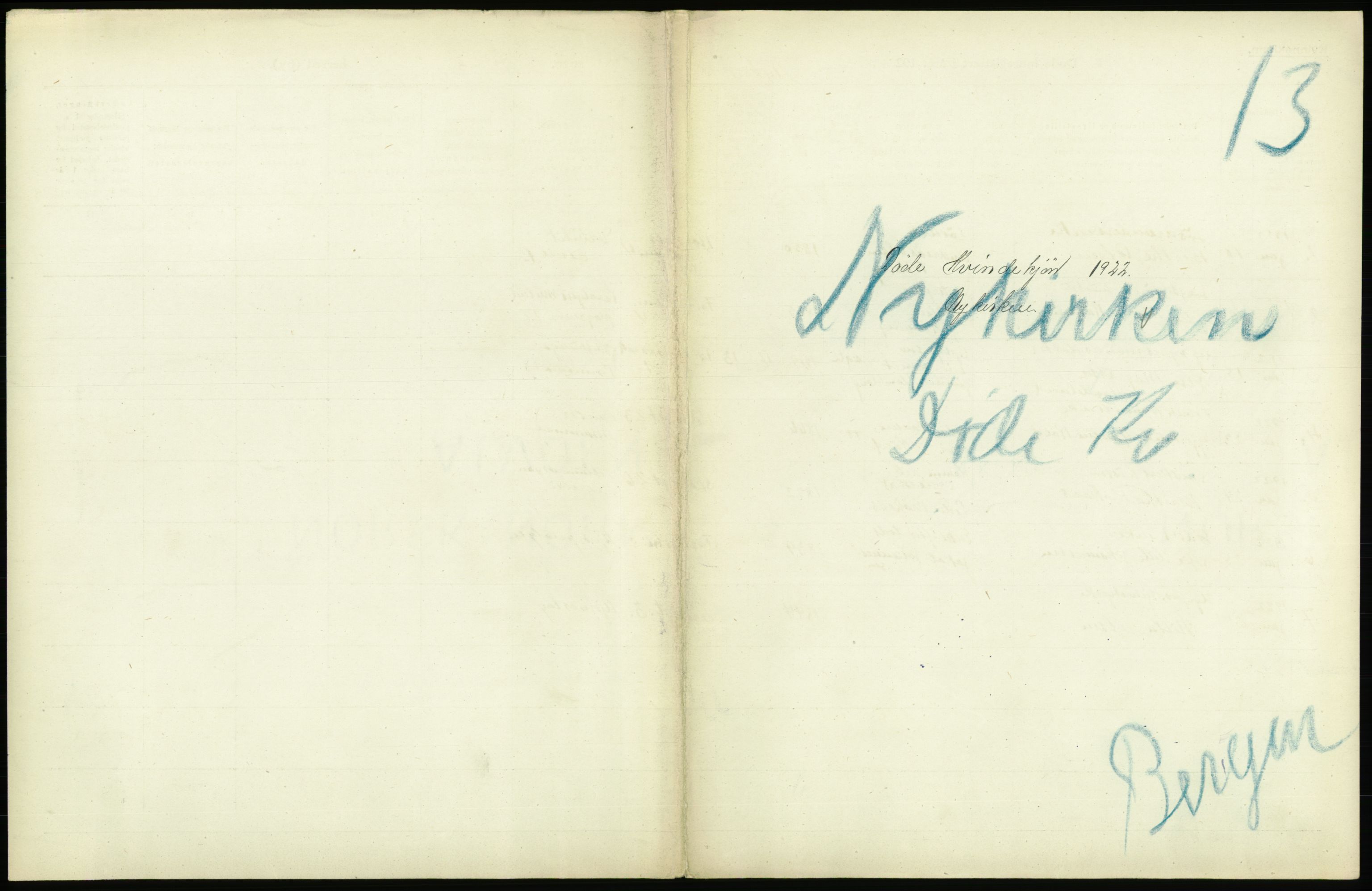 Statistisk sentralbyrå, Sosiodemografiske emner, Befolkning, AV/RA-S-2228/D/Df/Dfc/Dfcb/L0030: Bergen: Gifte, døde, dødfødte., 1922, p. 609