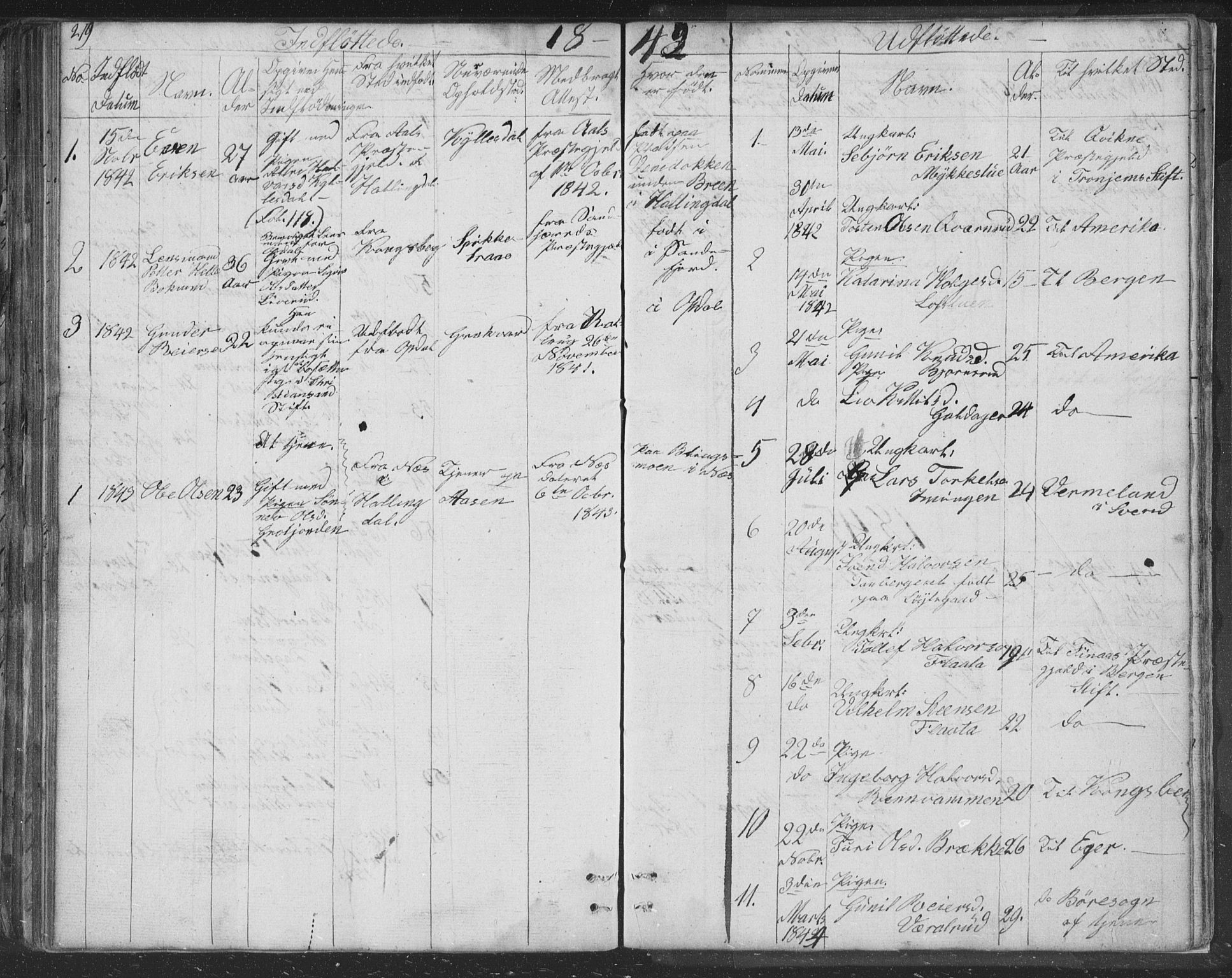 Nore kirkebøker, SAKO/A-238/F/Fc/L0002: Parish register (official) no. III 2, 1836-1861, p. 219