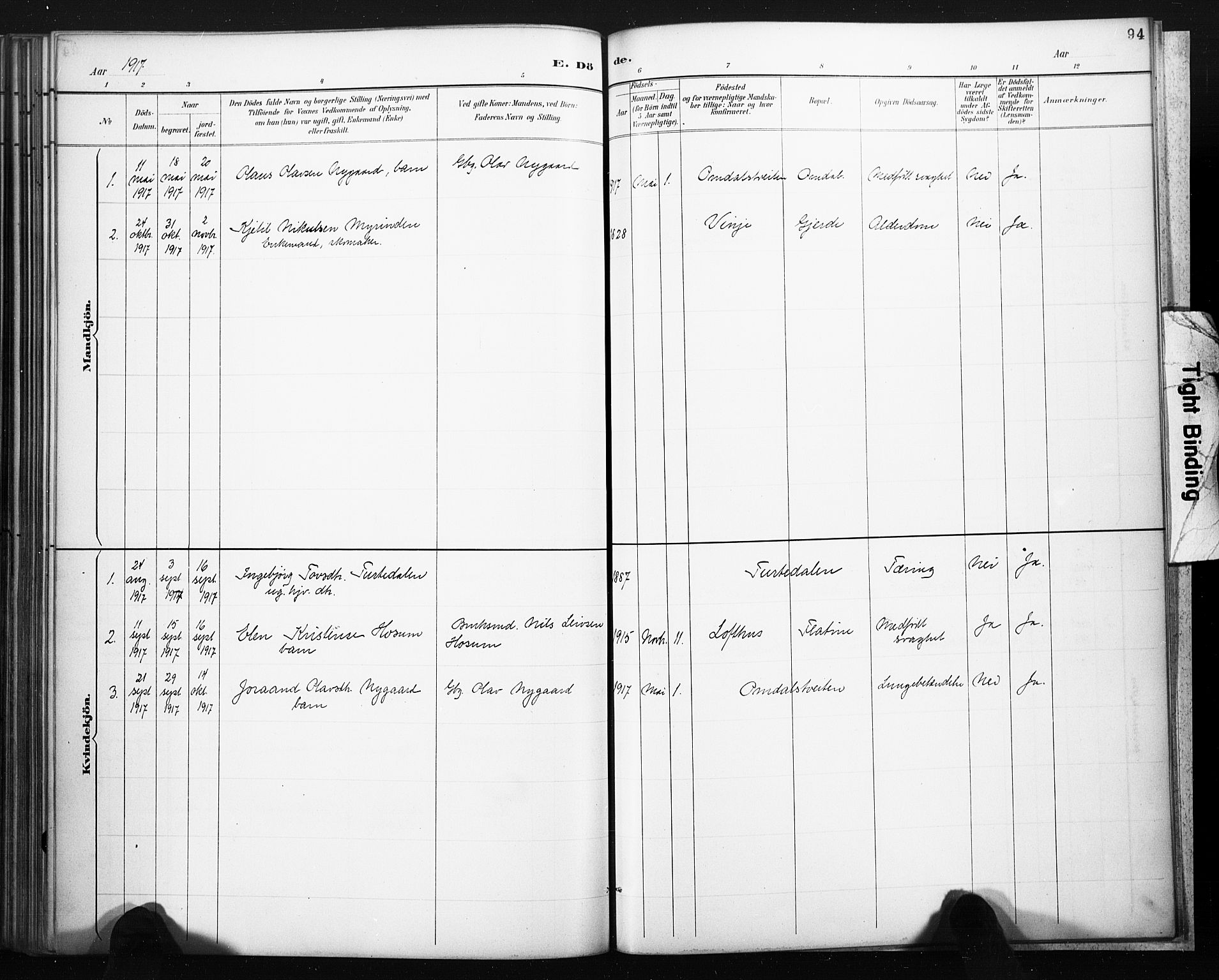 Lårdal kirkebøker, SAKO/A-284/F/Fb/L0002: Parish register (official) no. II 2, 1887-1918, p. 94