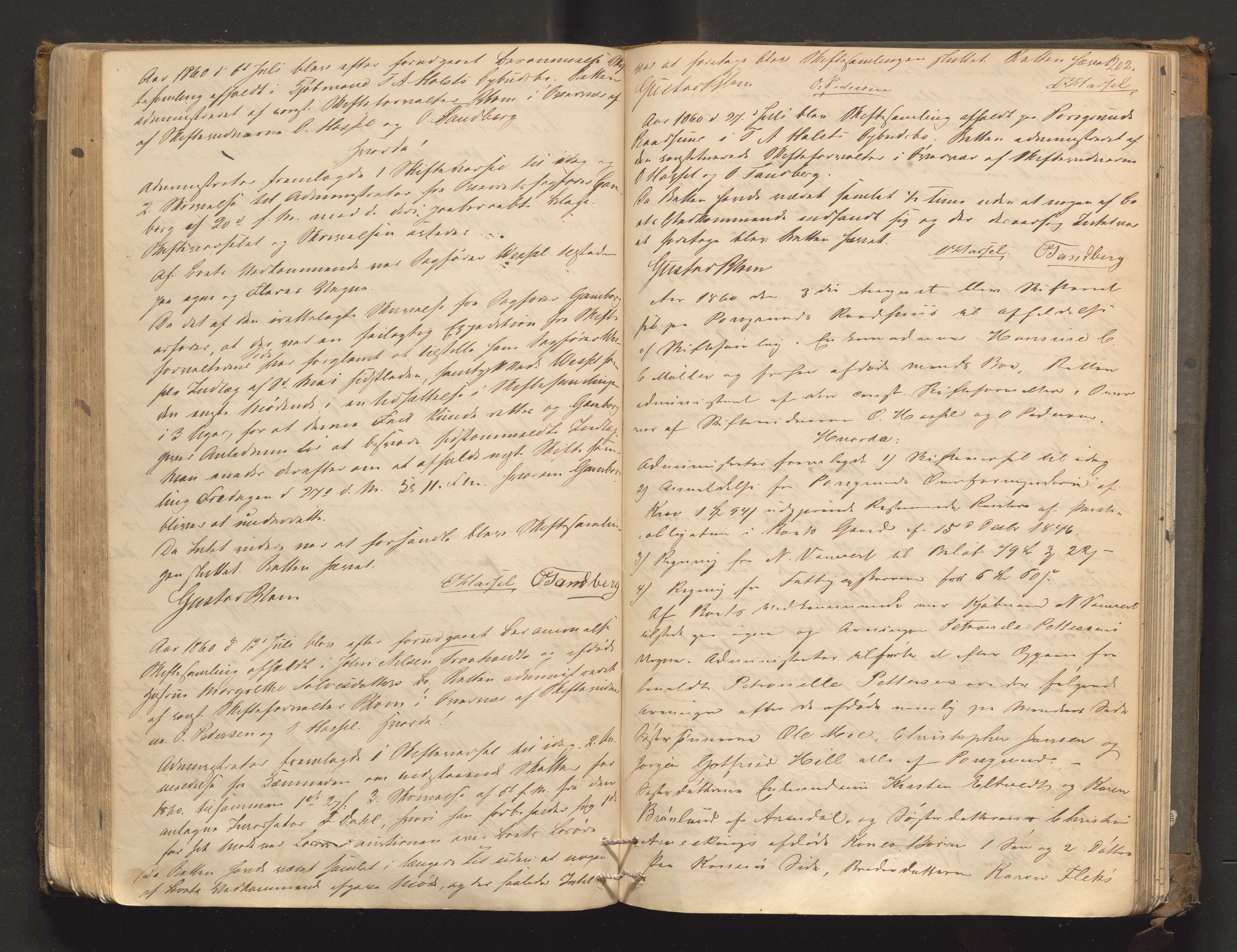 Porsgrunn byfogd, AV/SAKO-A-106/H/Hb/L0007: Skifteprotokoll - C., 1853-1864, p. 201b-202a