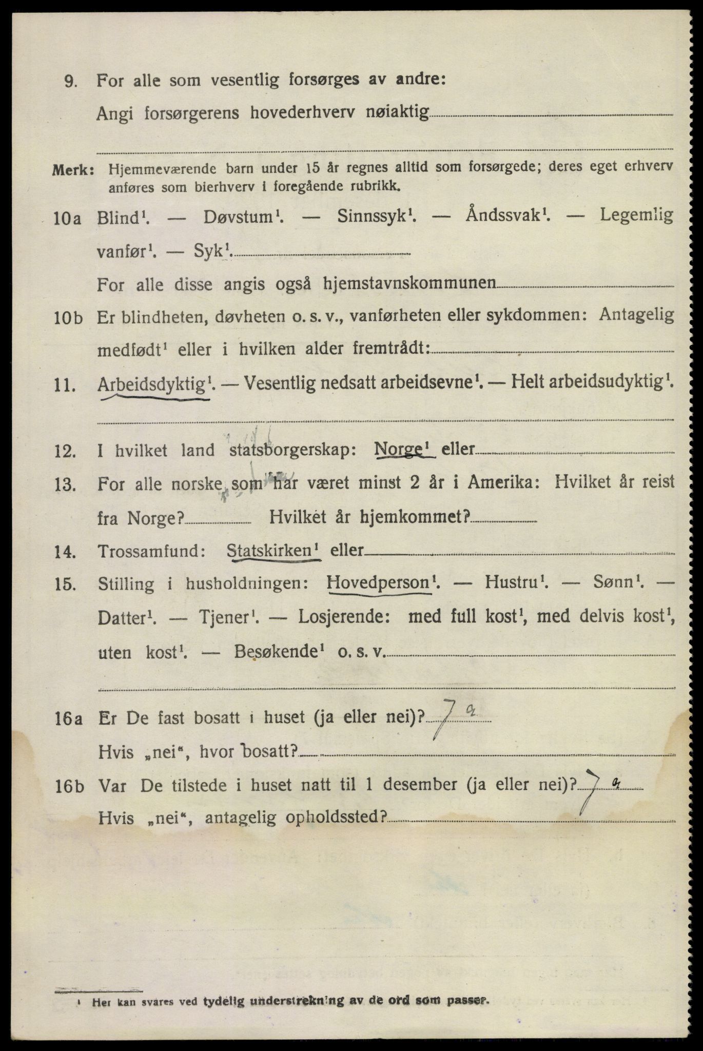 SAKO, 1920 census for Sandeherred, 1920, p. 19319