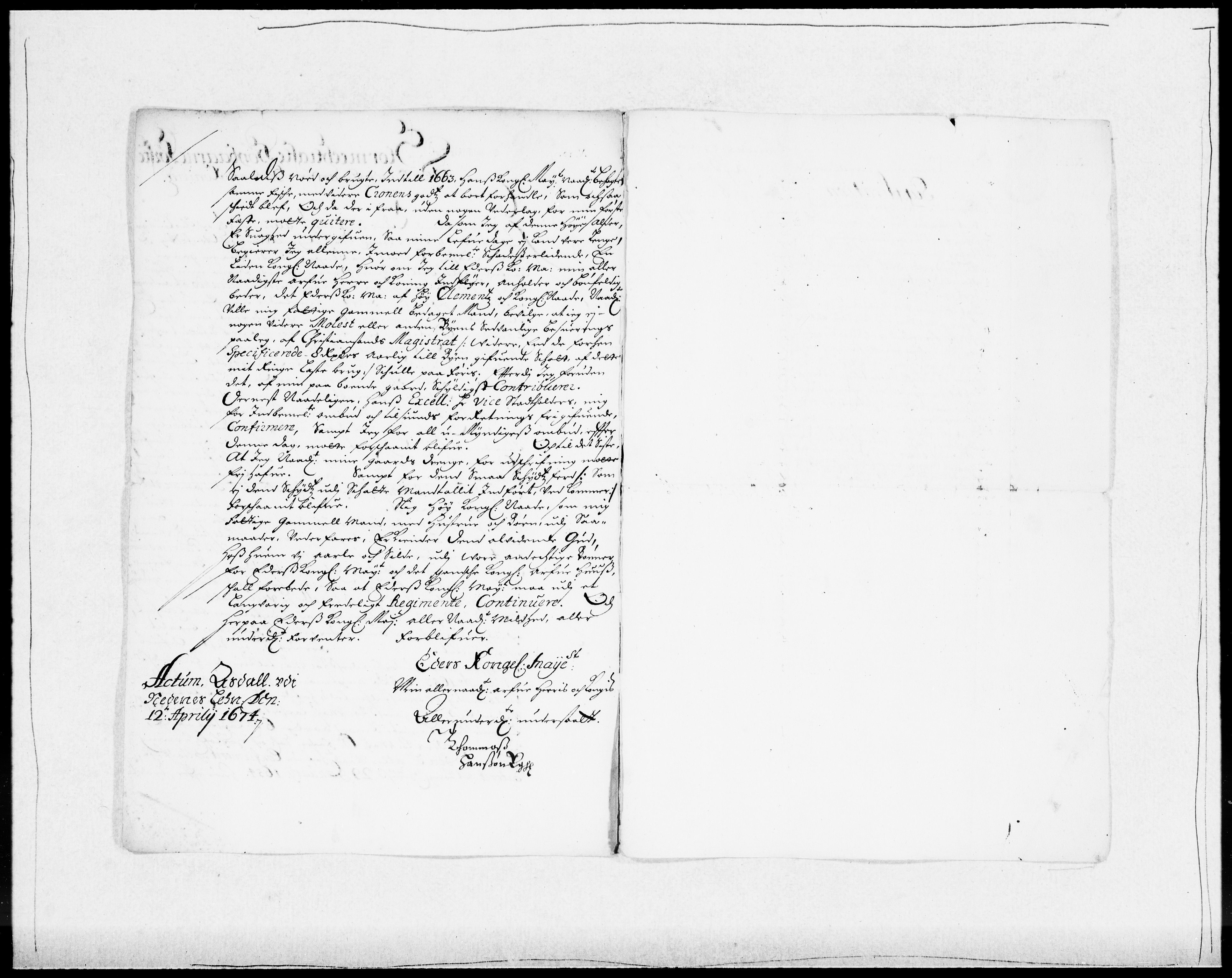 Danske Kanselli 1572-1799, AV/RA-EA-3023/F/Fc/Fcc/Fcca/L0032: Norske innlegg 1572-1799, 1674-1680, p. 202