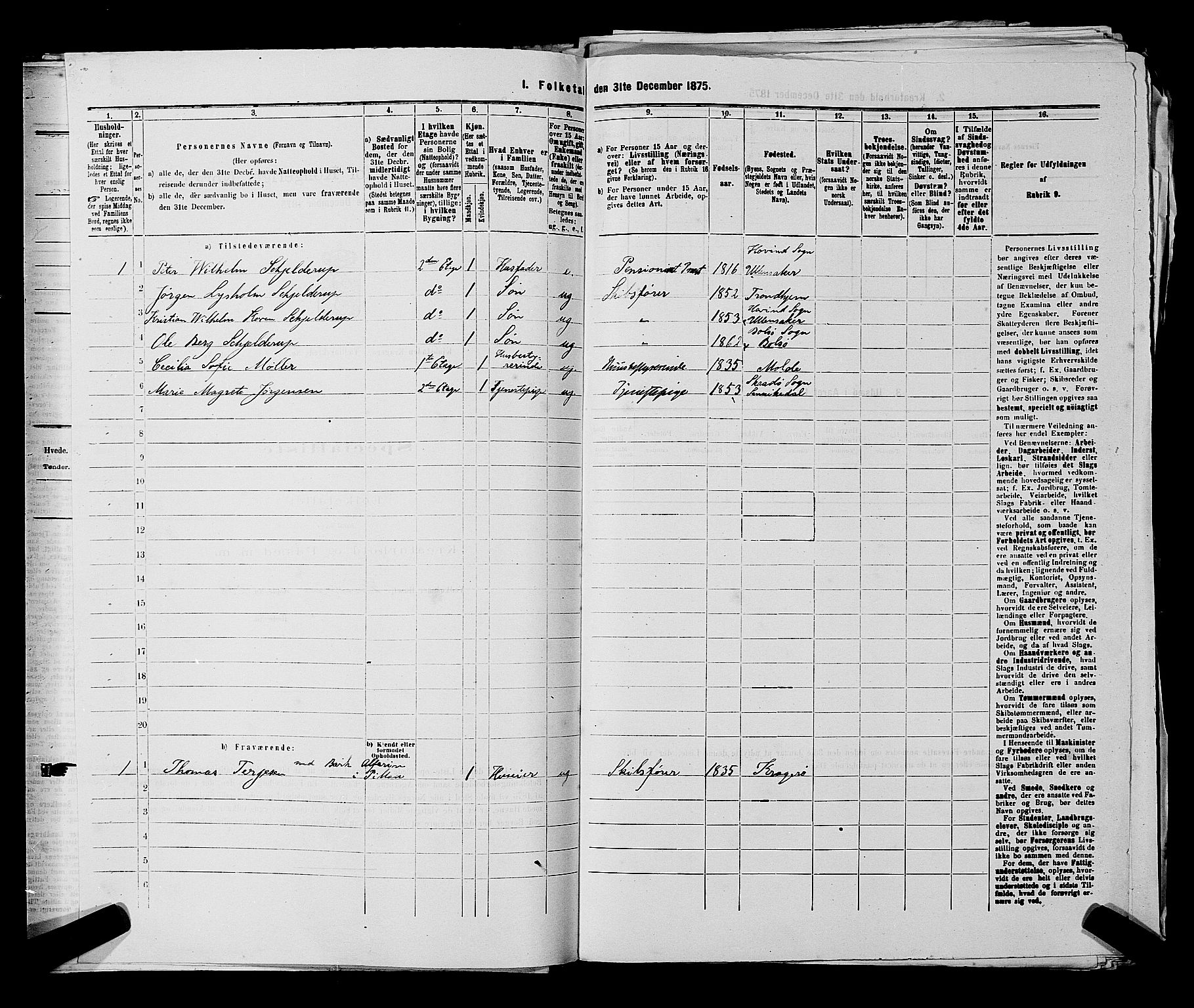 SAKO, 1875 census for 0801P Kragerø, 1875, p. 504