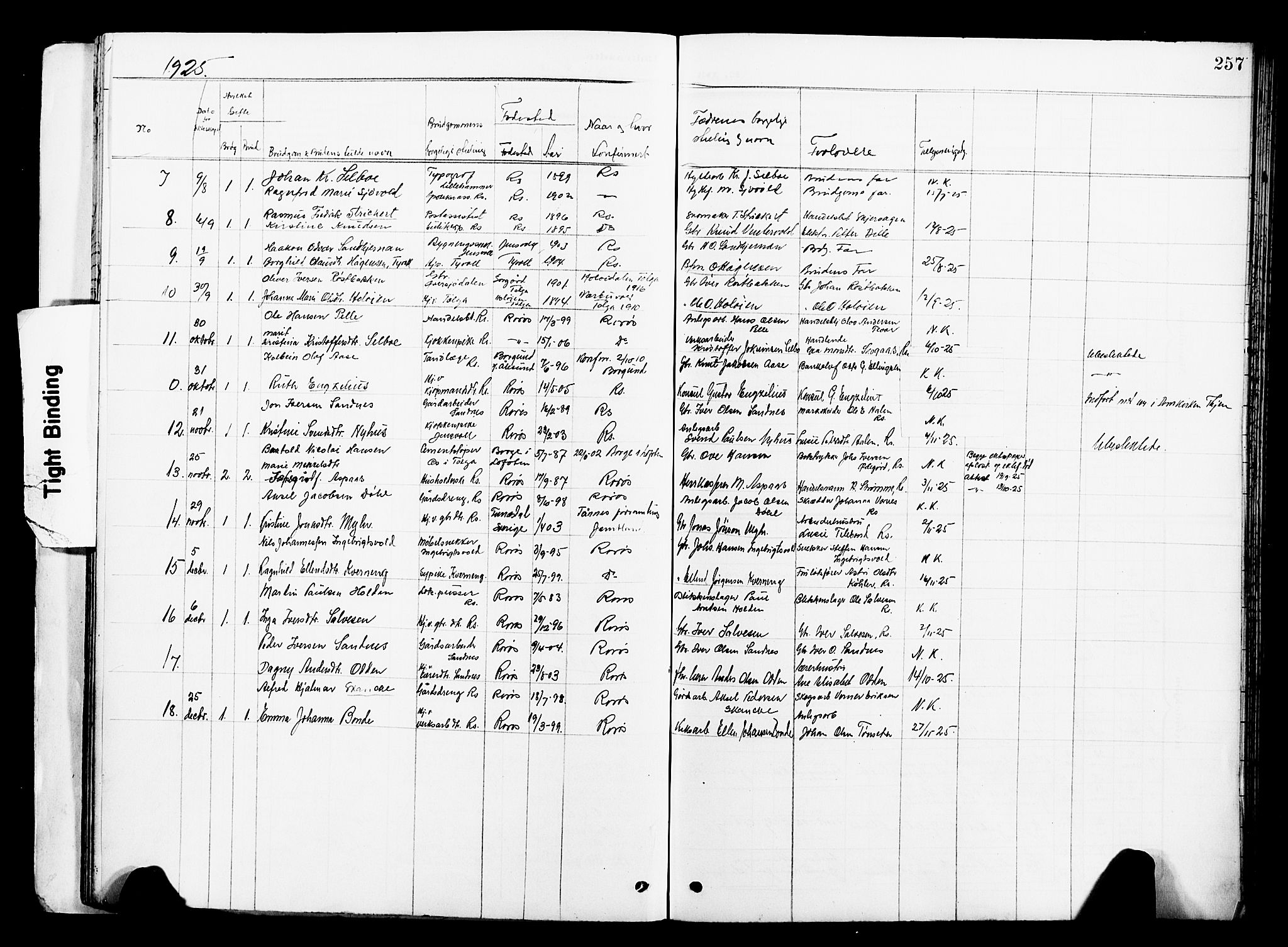 Ministerialprotokoller, klokkerbøker og fødselsregistre - Sør-Trøndelag, SAT/A-1456/681/L0942: Parish register (copy) no. 681C06, 1906-1925, p. 257