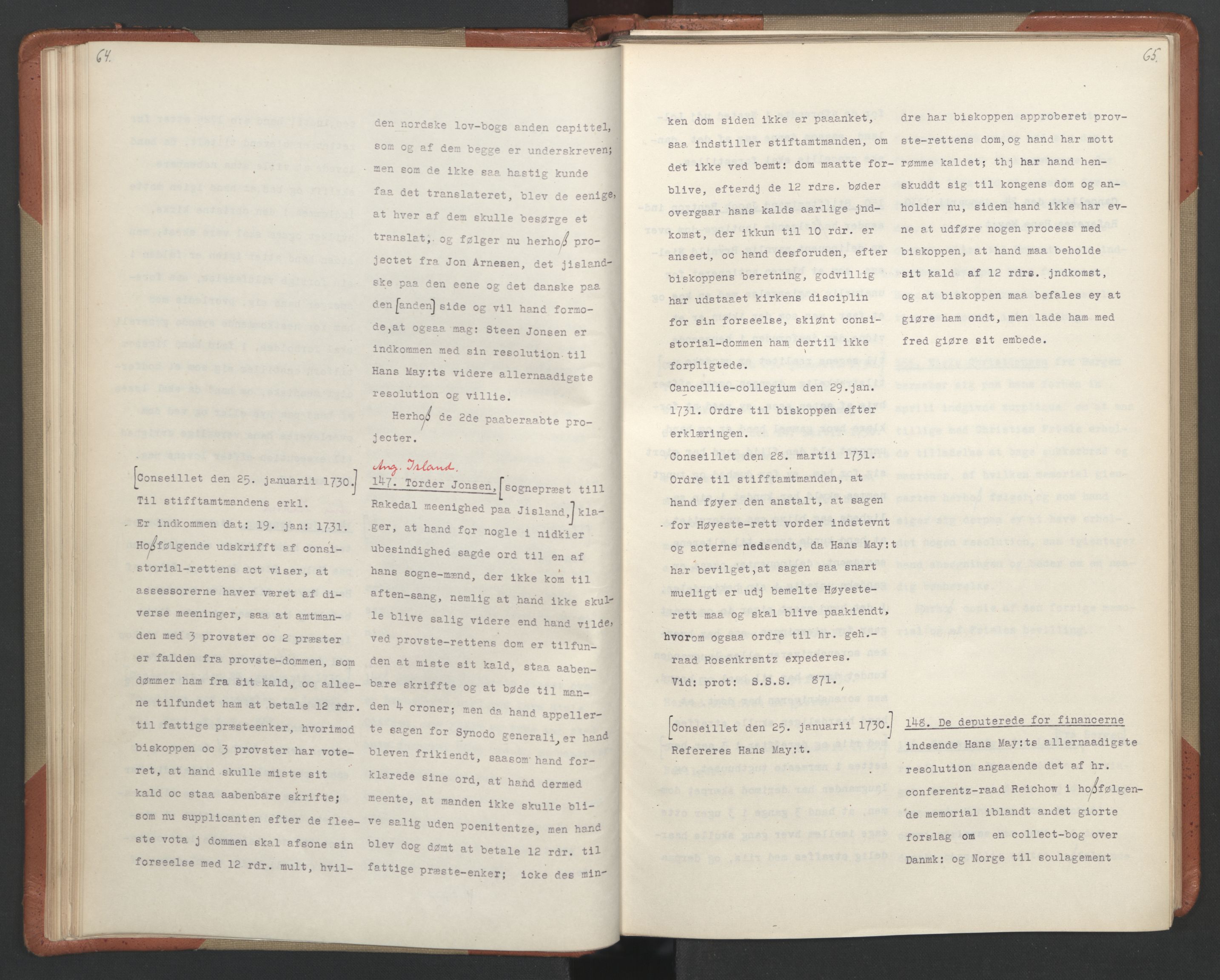 Avskriftsamlingen, AV/RA-EA-4022/F/Fa/L0093: Supplikker, 1730, p. 36