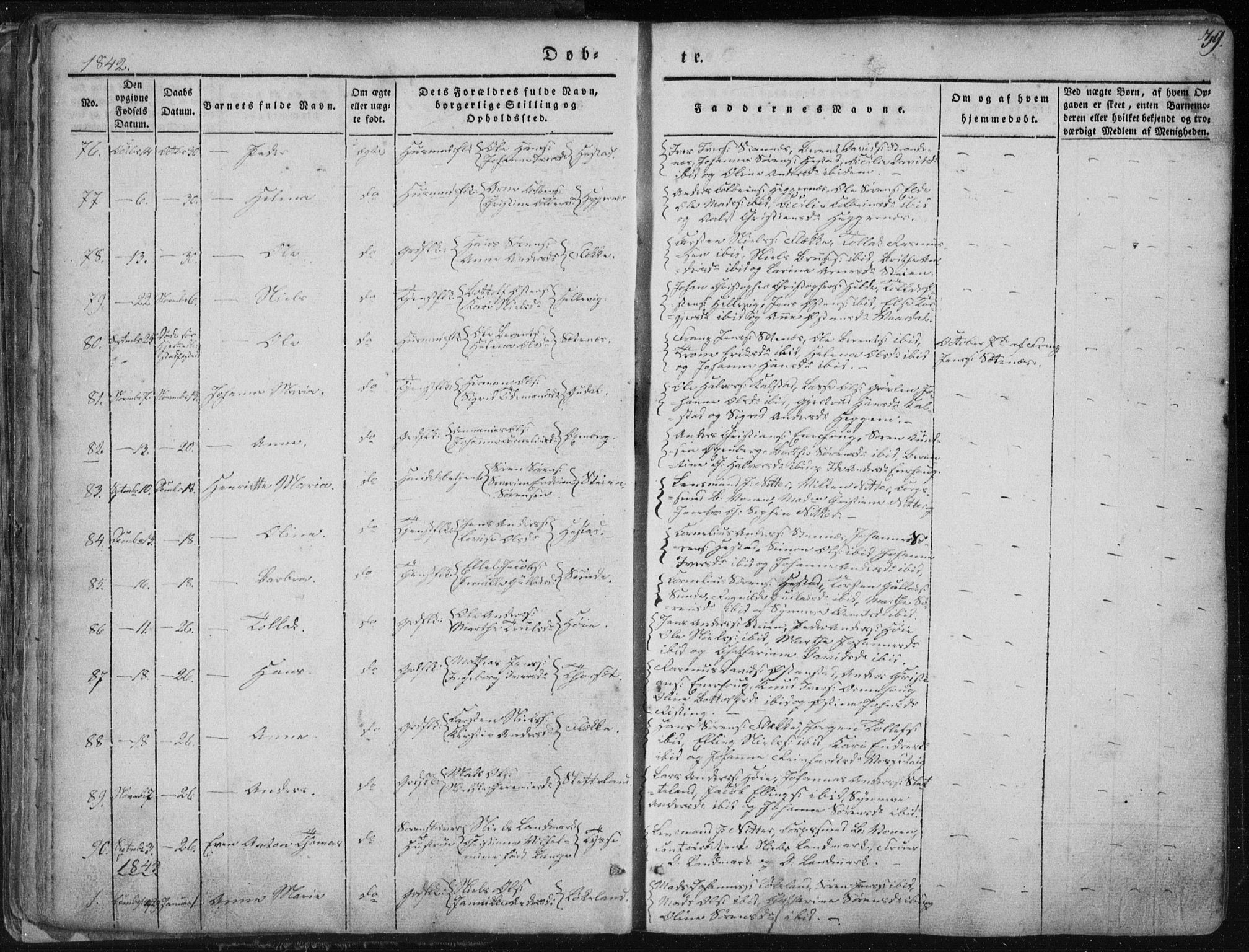 Fjaler sokneprestembete, SAB/A-79801/H/Haa/Haaa/L0006: Parish register (official) no. A 6, 1835-1884, p. 39