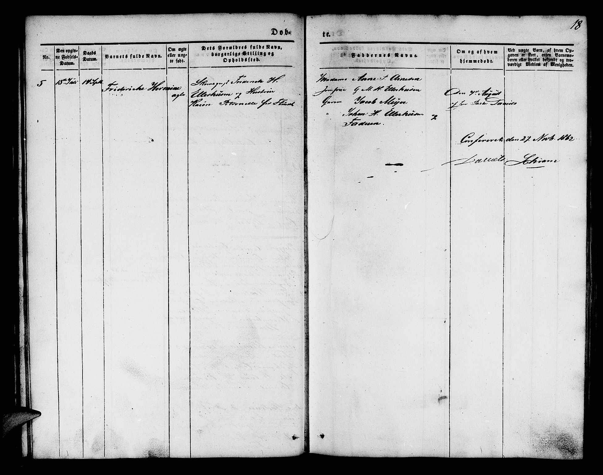 Mariakirken Sokneprestembete, AV/SAB-A-76901/H/Hab/L0002: Parish register (copy) no. A 2, 1846-1862, p. 18