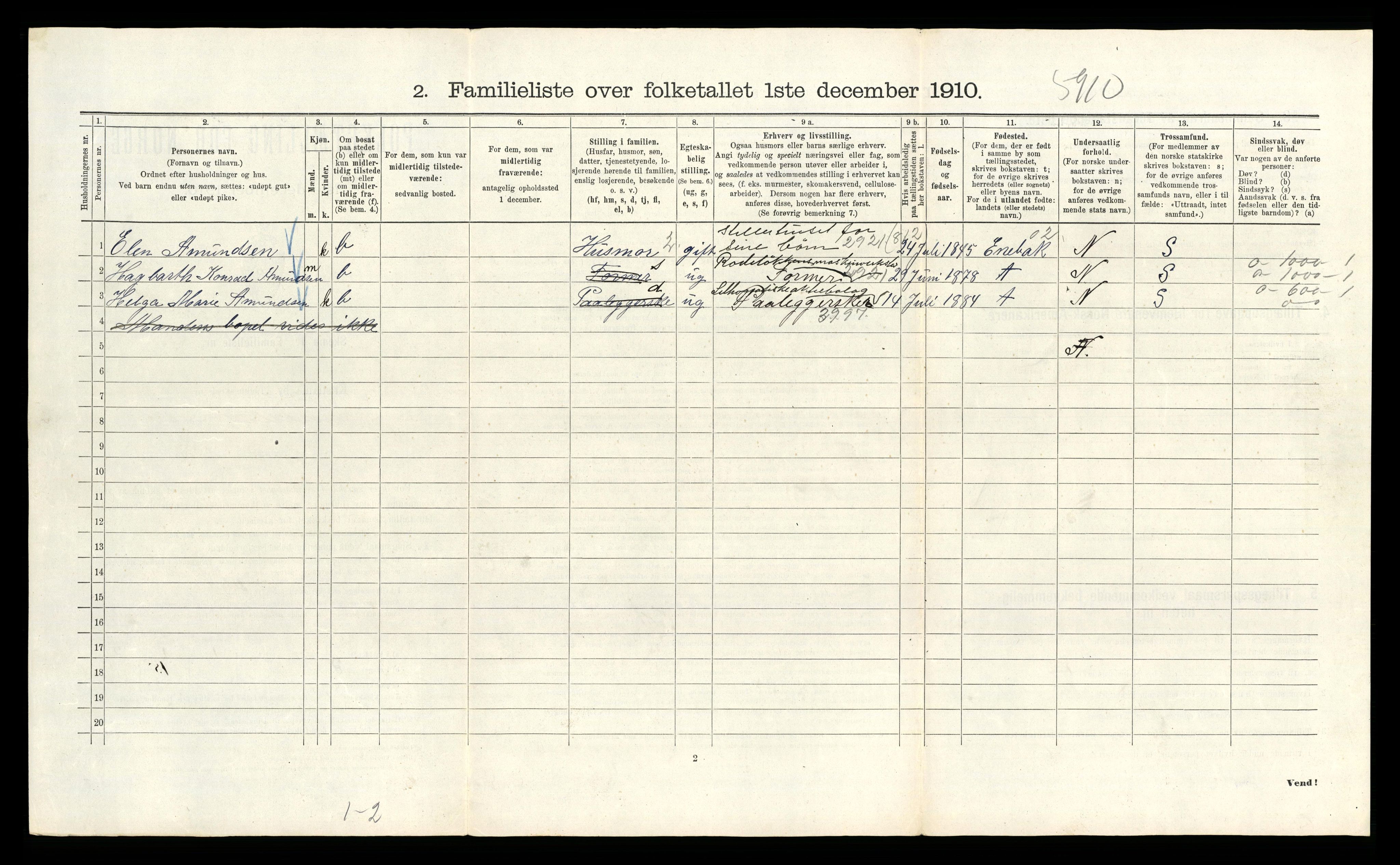 RA, 1910 census for Kristiania, 1910, p. 47764