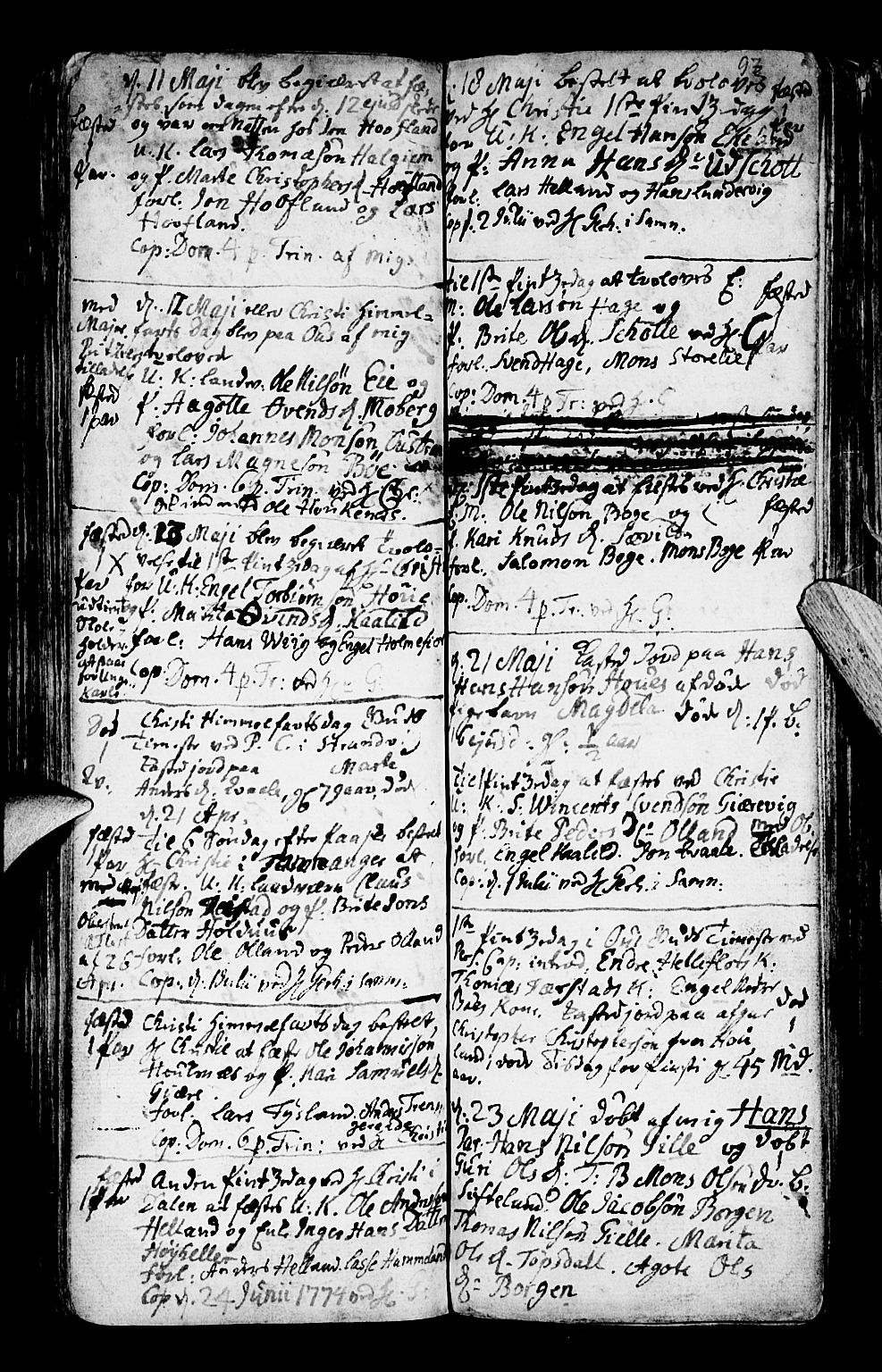 Os sokneprestembete, SAB/A-99929: Parish register (official) no. A 9, 1766-1779, p. 98