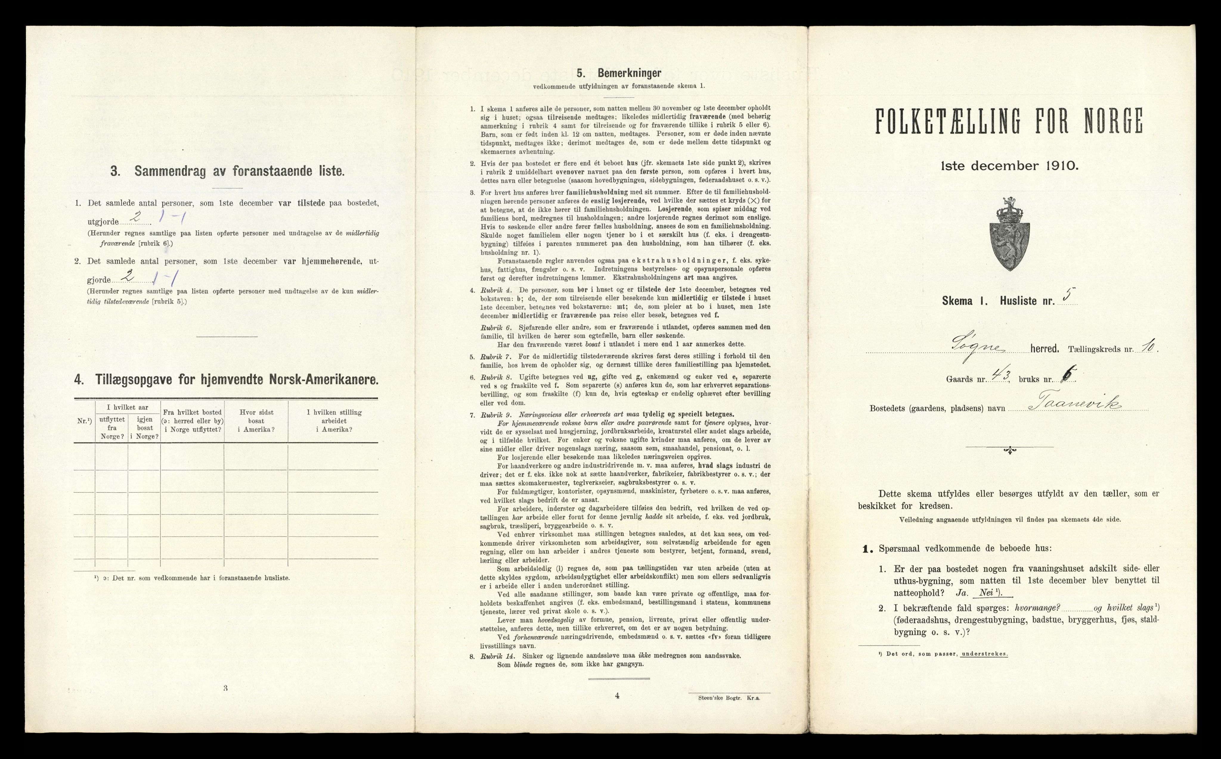 RA, 1910 census for Søgne, 1910, p. 1010