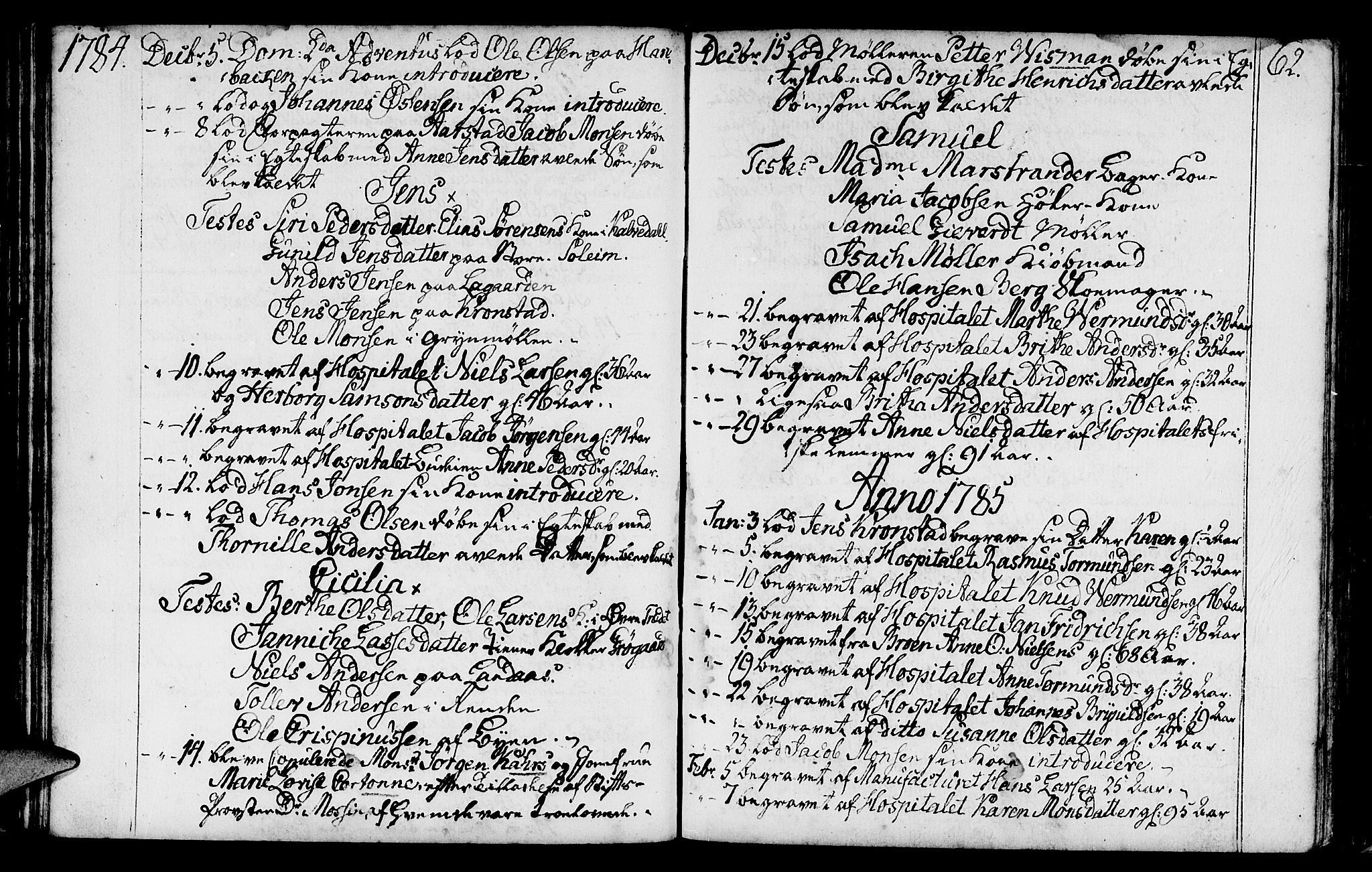 St. Jørgens hospital og Årstad sokneprestembete, AV/SAB-A-99934: Parish register (official) no. A 2, 1766-1814, p. 62