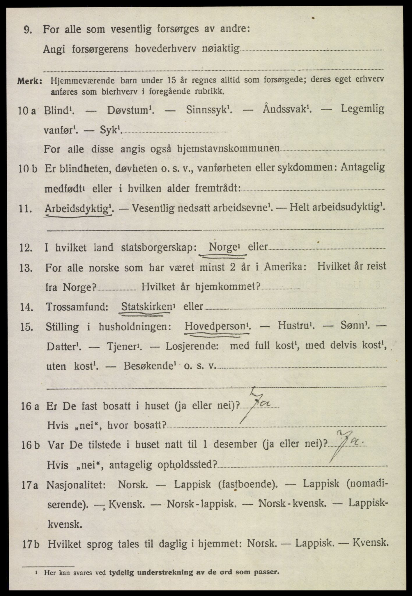 SAT, 1920 census for Beitstad, 1920, p. 4104