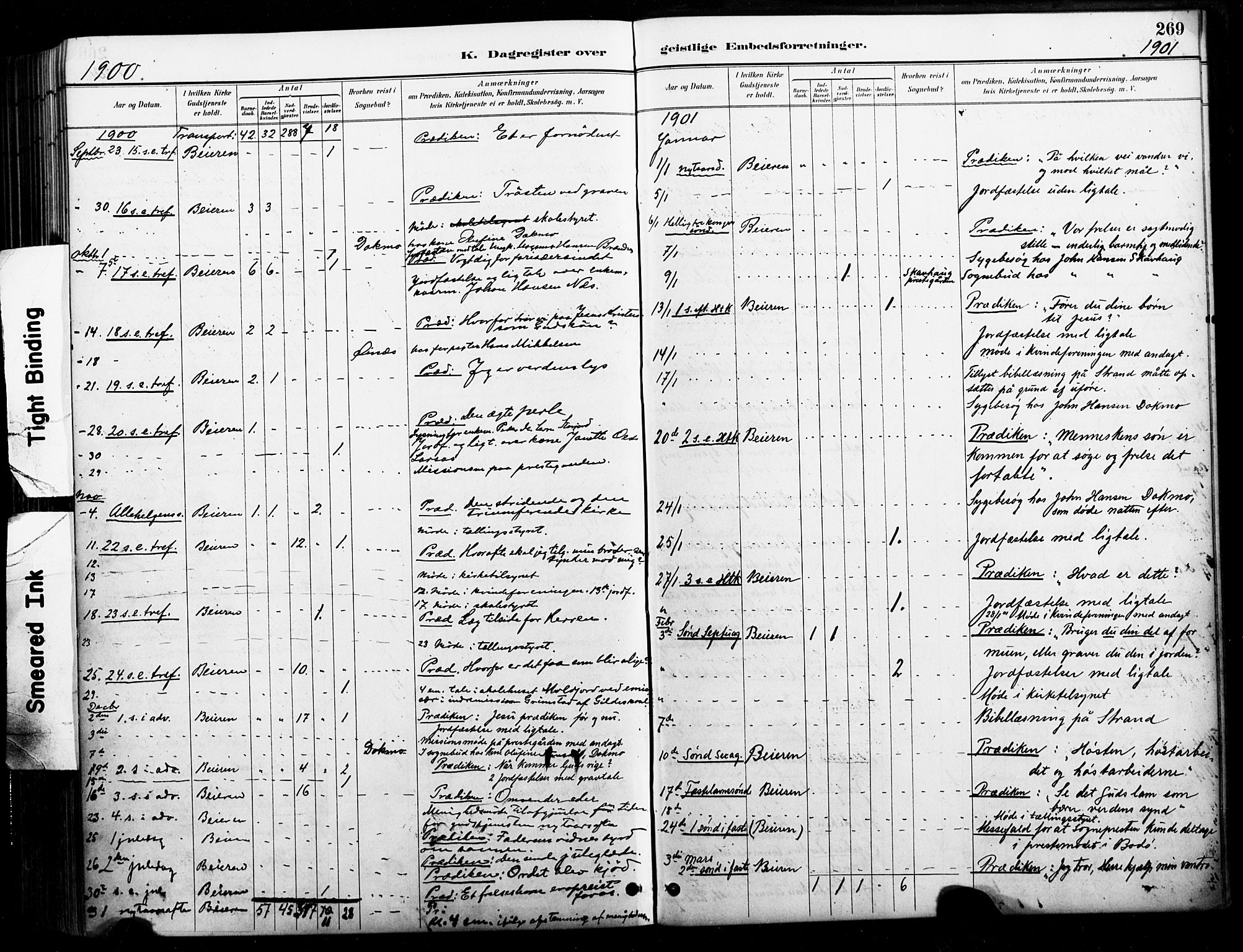 Ministerialprotokoller, klokkerbøker og fødselsregistre - Nordland, AV/SAT-A-1459/846/L0646: Parish register (official) no. 846A04, 1887-1901, p. 269