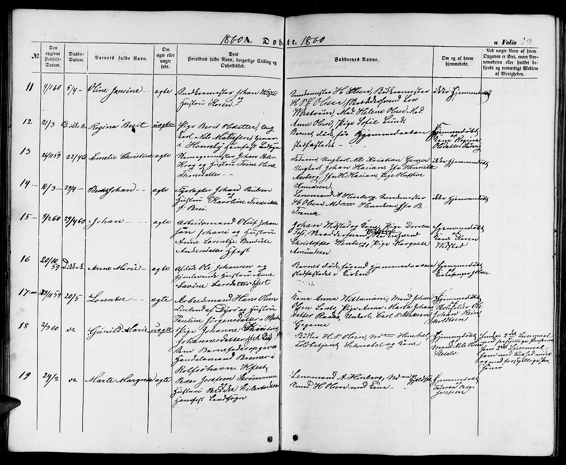 Hammerfest sokneprestkontor, AV/SATØ-S-1347/H/Hb/L0002.klokk: Parish register (copy) no. 2, 1851-1861, p. 79