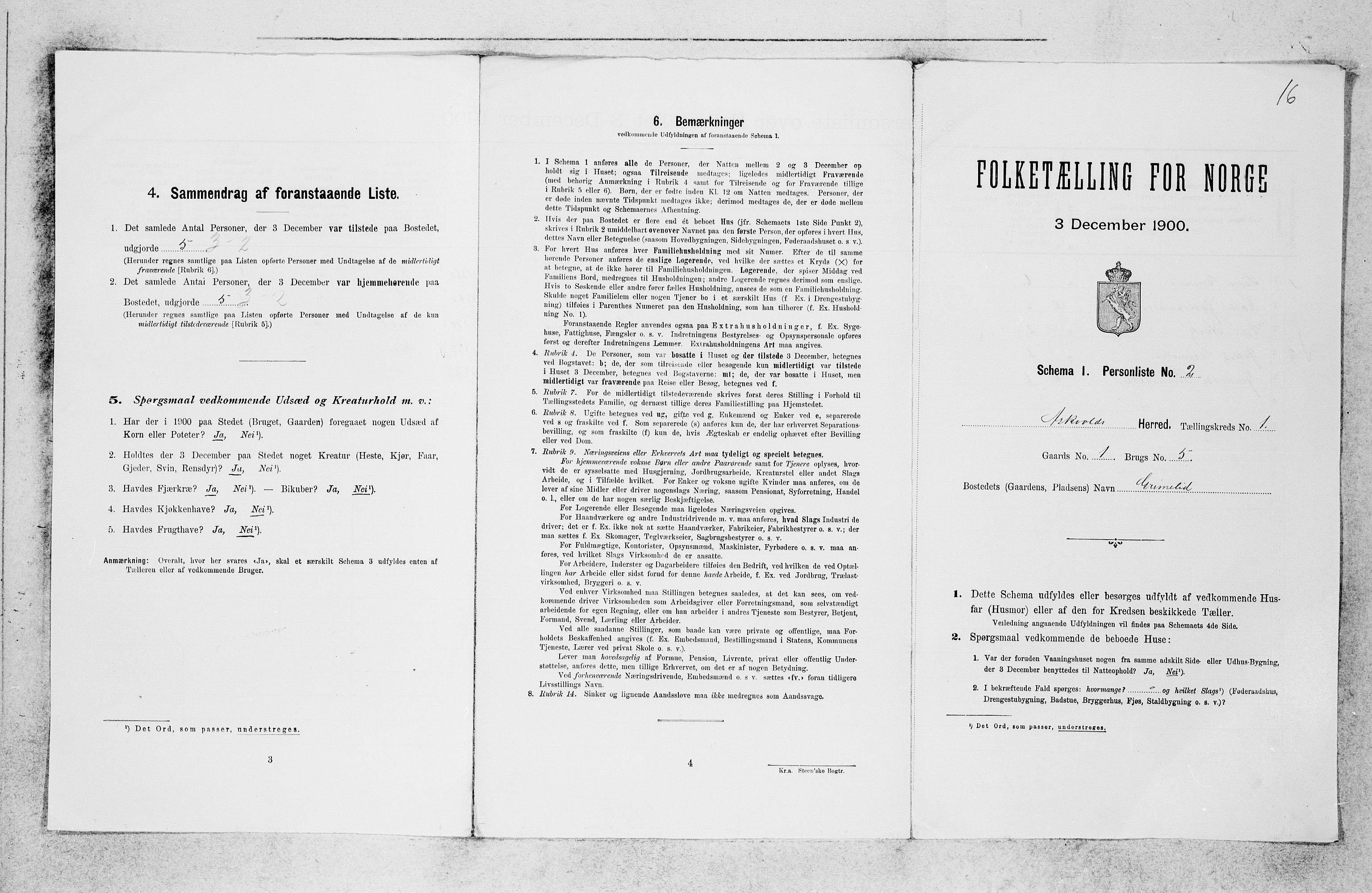 SAB, 1900 census for Askvoll, 1900, p. 77