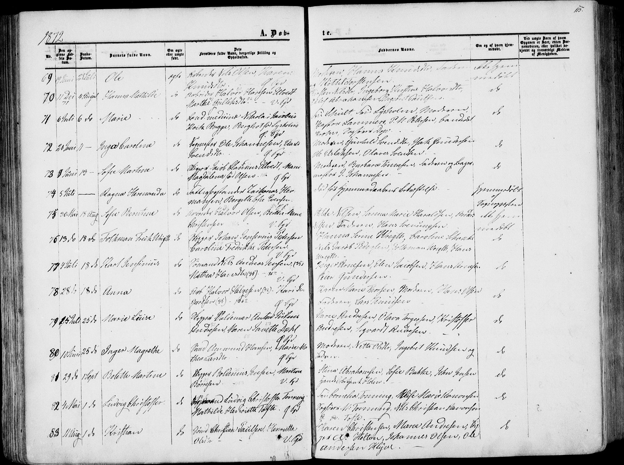 Porsgrunn kirkebøker , AV/SAKO-A-104/F/Fa/L0007: Parish register (official) no. 7, 1858-1877, p. 115