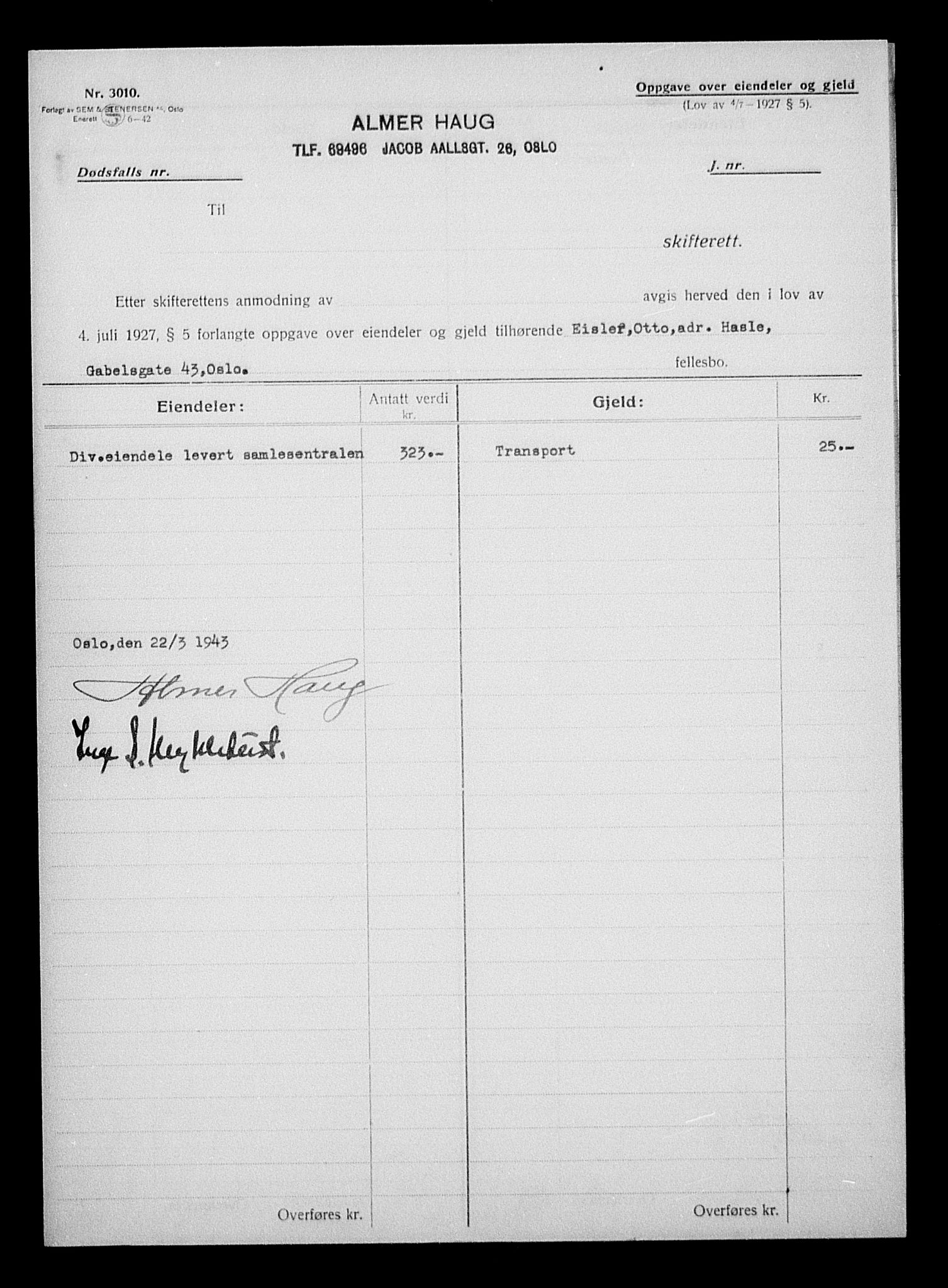 Justisdepartementet, Tilbakeføringskontoret for inndratte formuer, RA/S-1564/H/Hc/Hcc/L0933: --, 1945-1947, p. 176