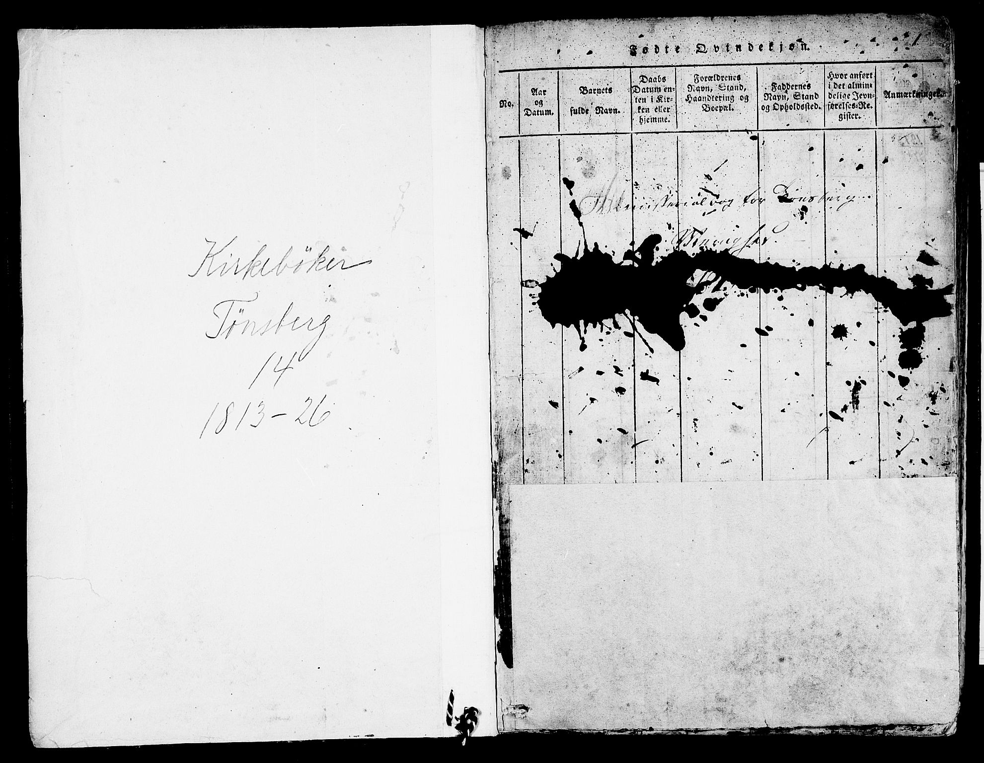 Tønsberg kirkebøker, AV/SAKO-A-330/F/Fa/L0004: Parish register (official) no. I 4, 1813-1826