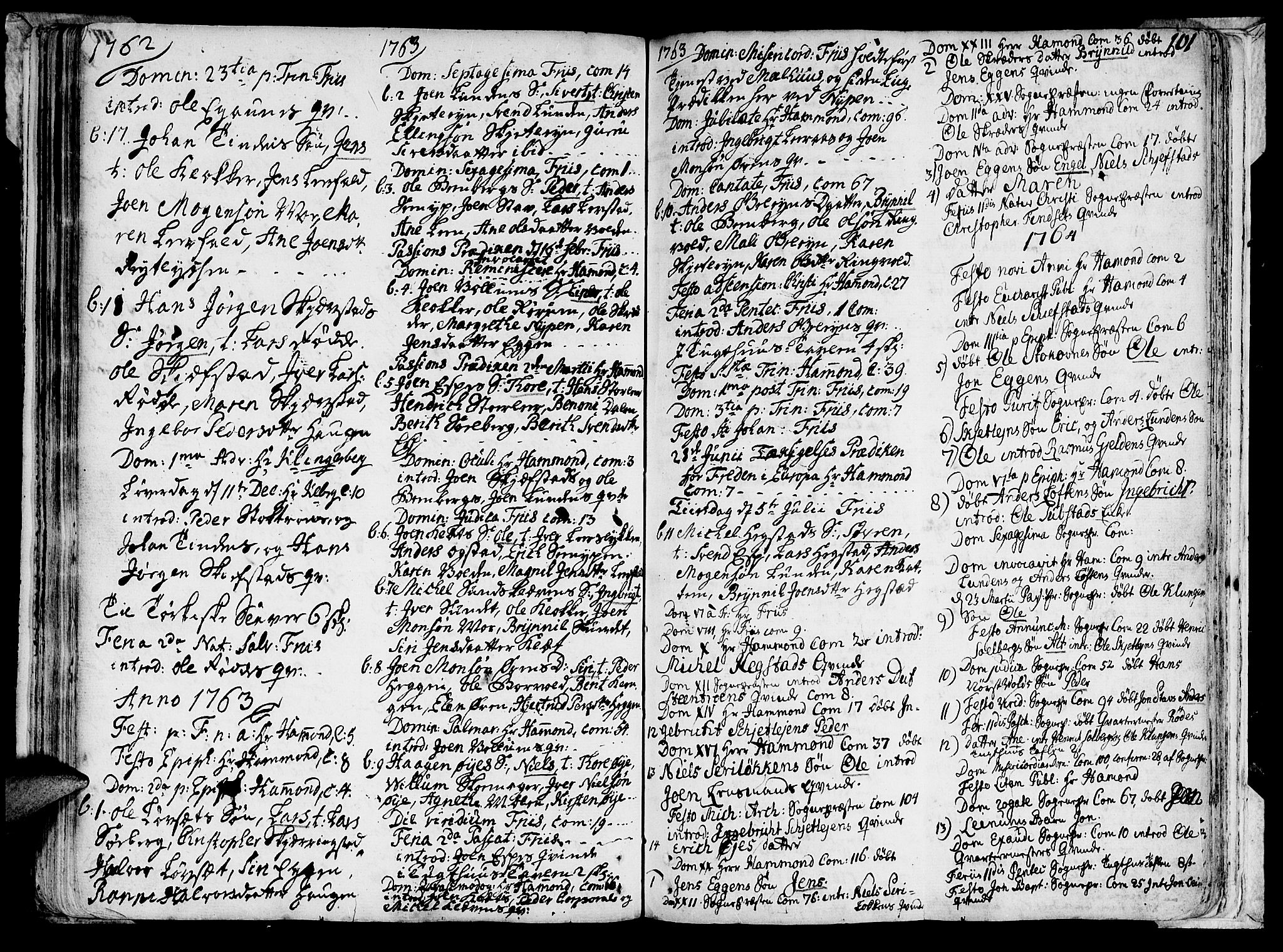 Ministerialprotokoller, klokkerbøker og fødselsregistre - Sør-Trøndelag, AV/SAT-A-1456/691/L1059: Parish register (official) no. 691A01 /3, 1740-1767, p. 101
