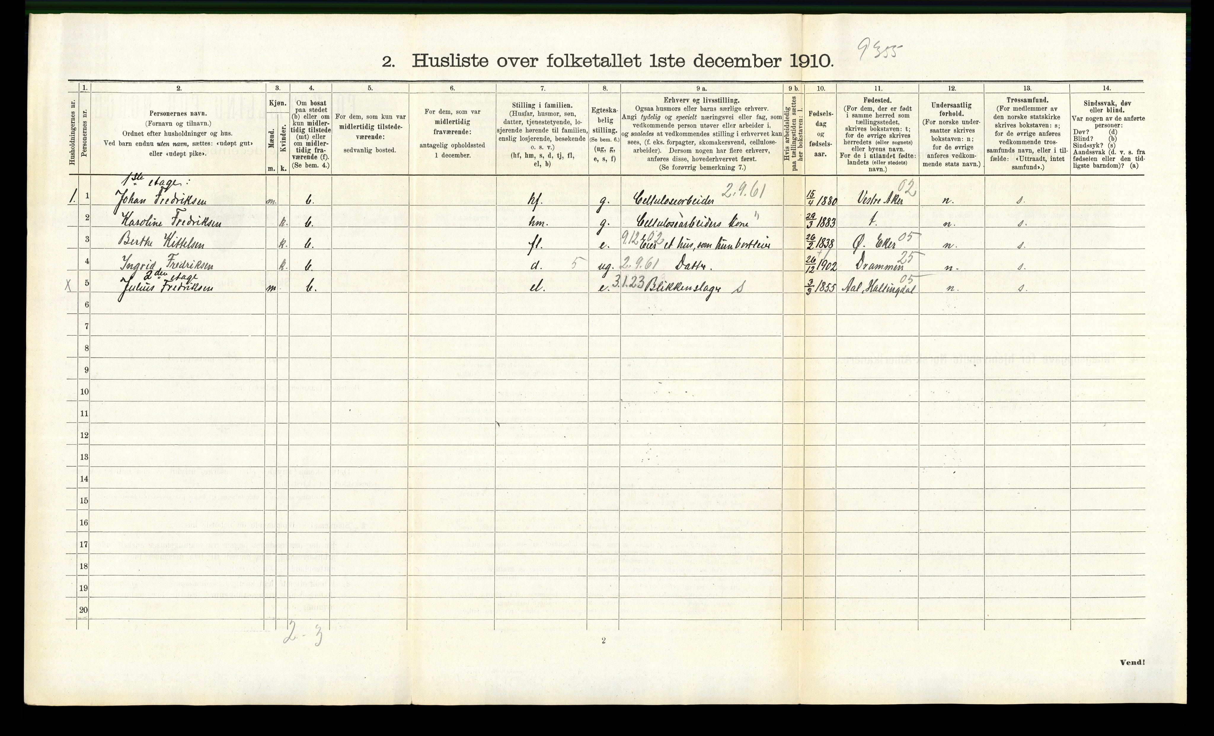 RA, 1910 census for Modum, 1910, p. 3507