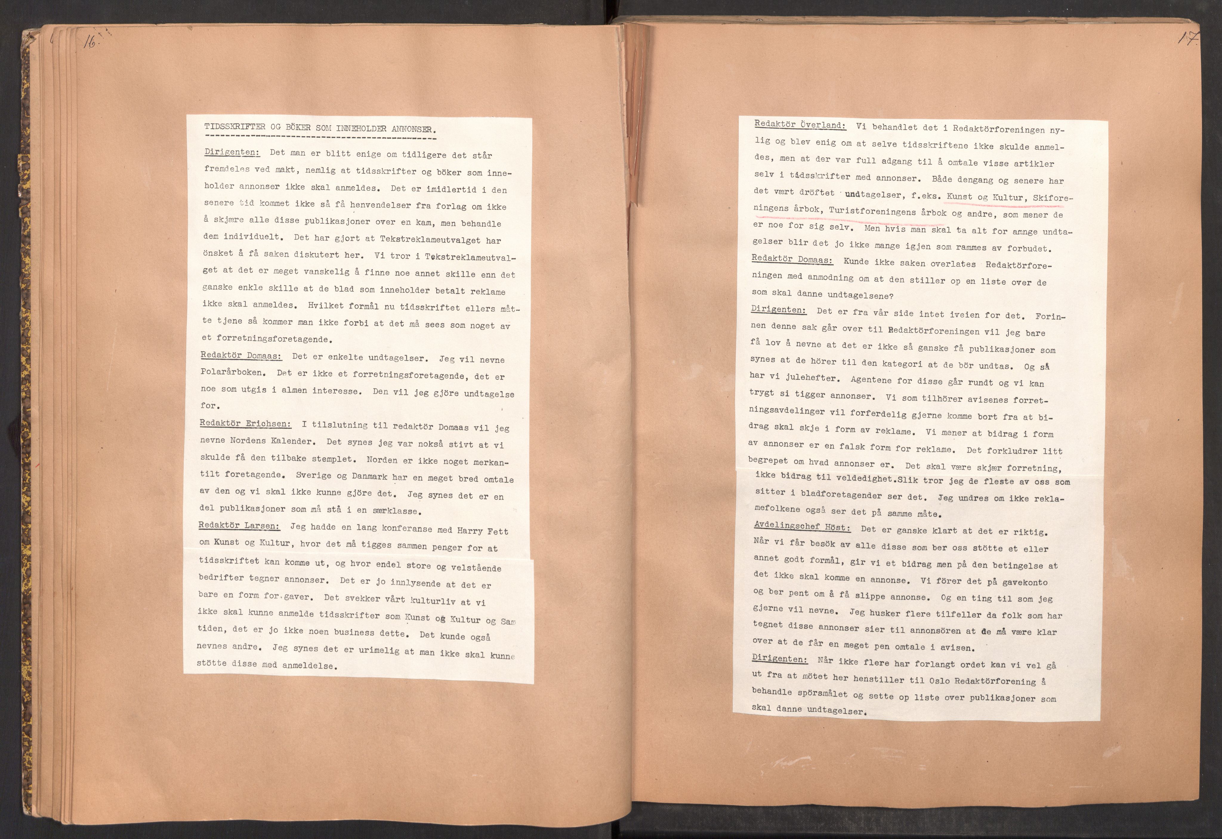 Tekstreklameutvalget, RA/PA-0854/A/Aa/L0003: Møtereferat, 1938-1955, p. 16-17