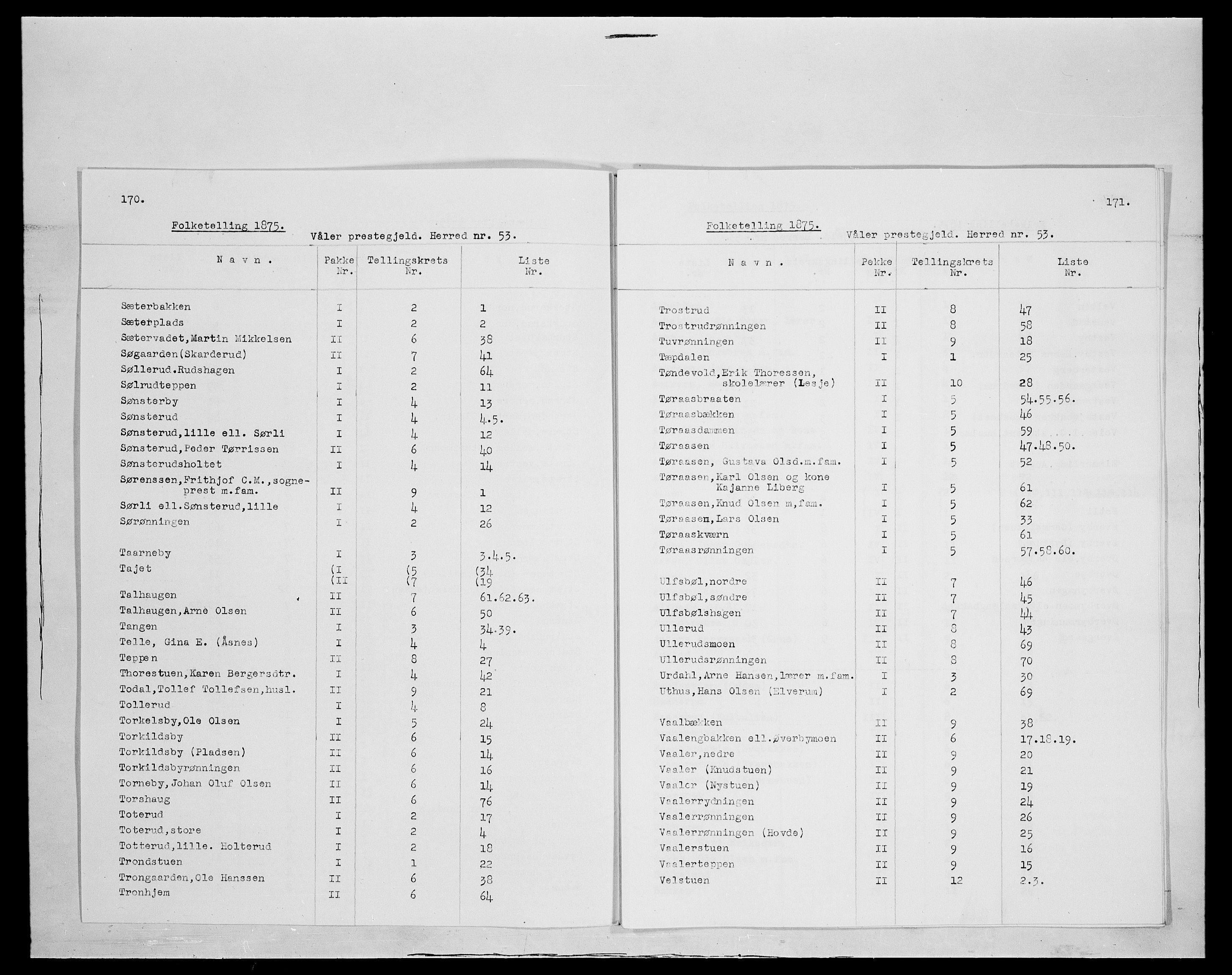 SAH, 1875 census for 0426P Våler parish (Hedmark), 1875, p. 10