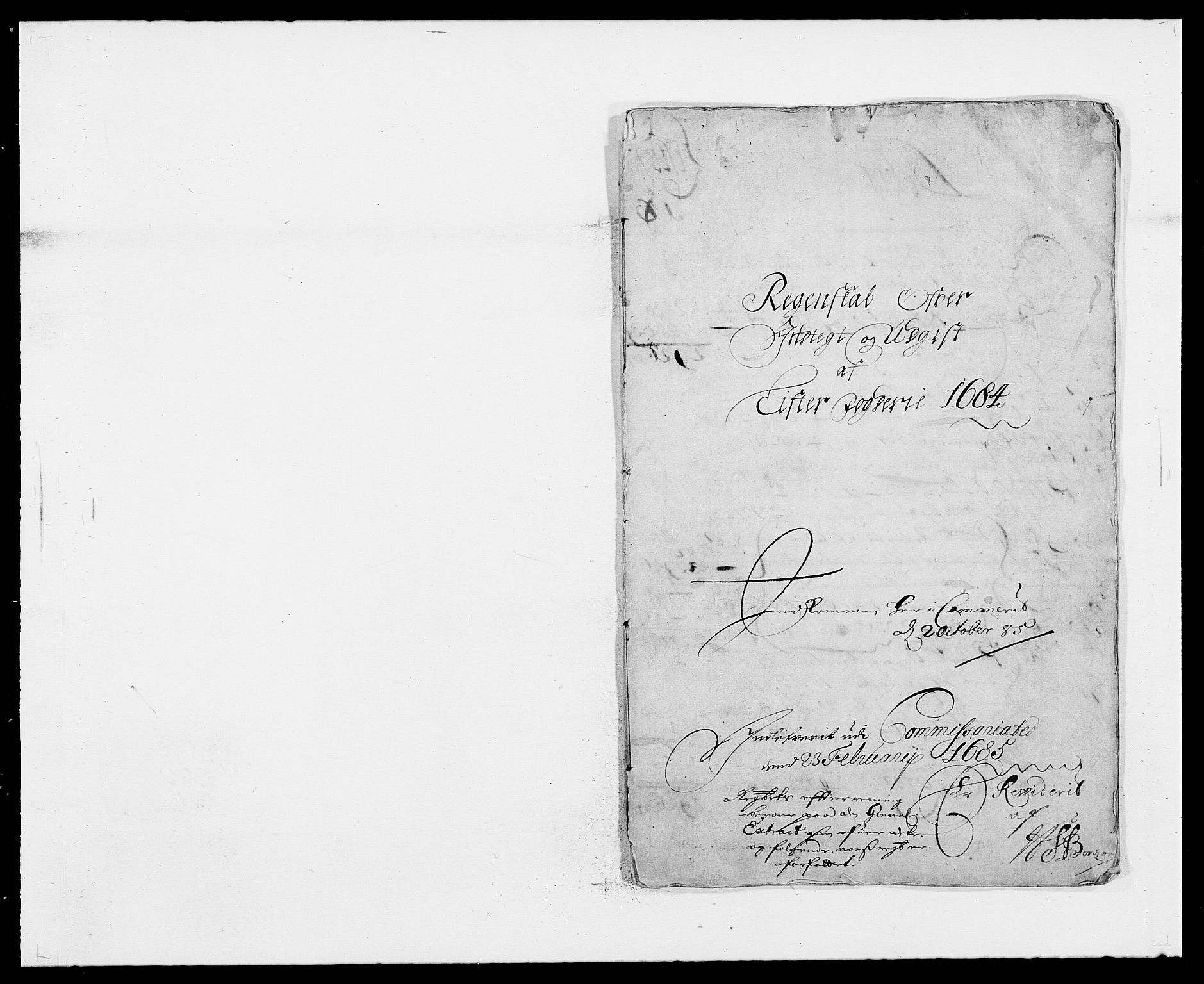 Rentekammeret inntil 1814, Reviderte regnskaper, Fogderegnskap, RA/EA-4092/R41/L2533: Fogderegnskap Lista, 1684-1685, p. 1