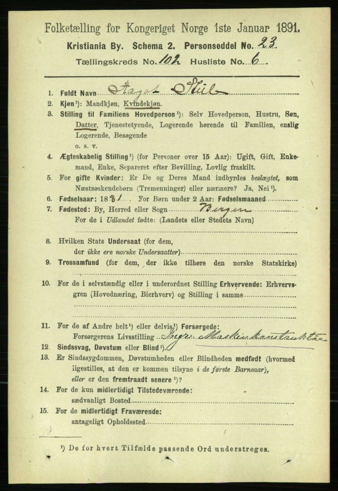 RA, 1891 census for 0301 Kristiania, 1891, p. 50757