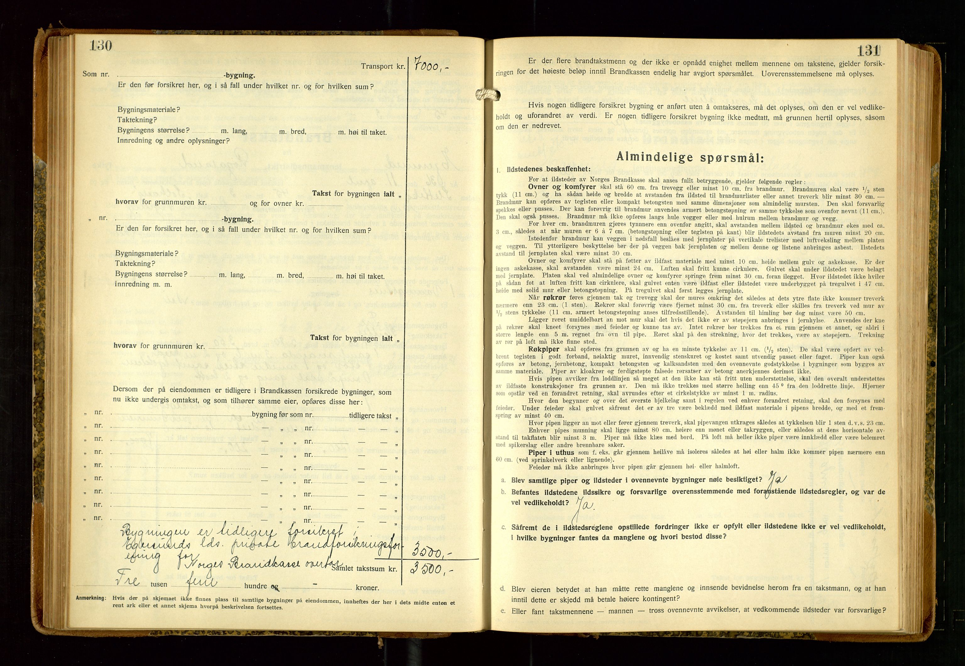 Eigersund lensmannskontor, AV/SAST-A-100171/Gob/L0006: "Brandtakstprotokoll", 1934-1938, p. 130-131