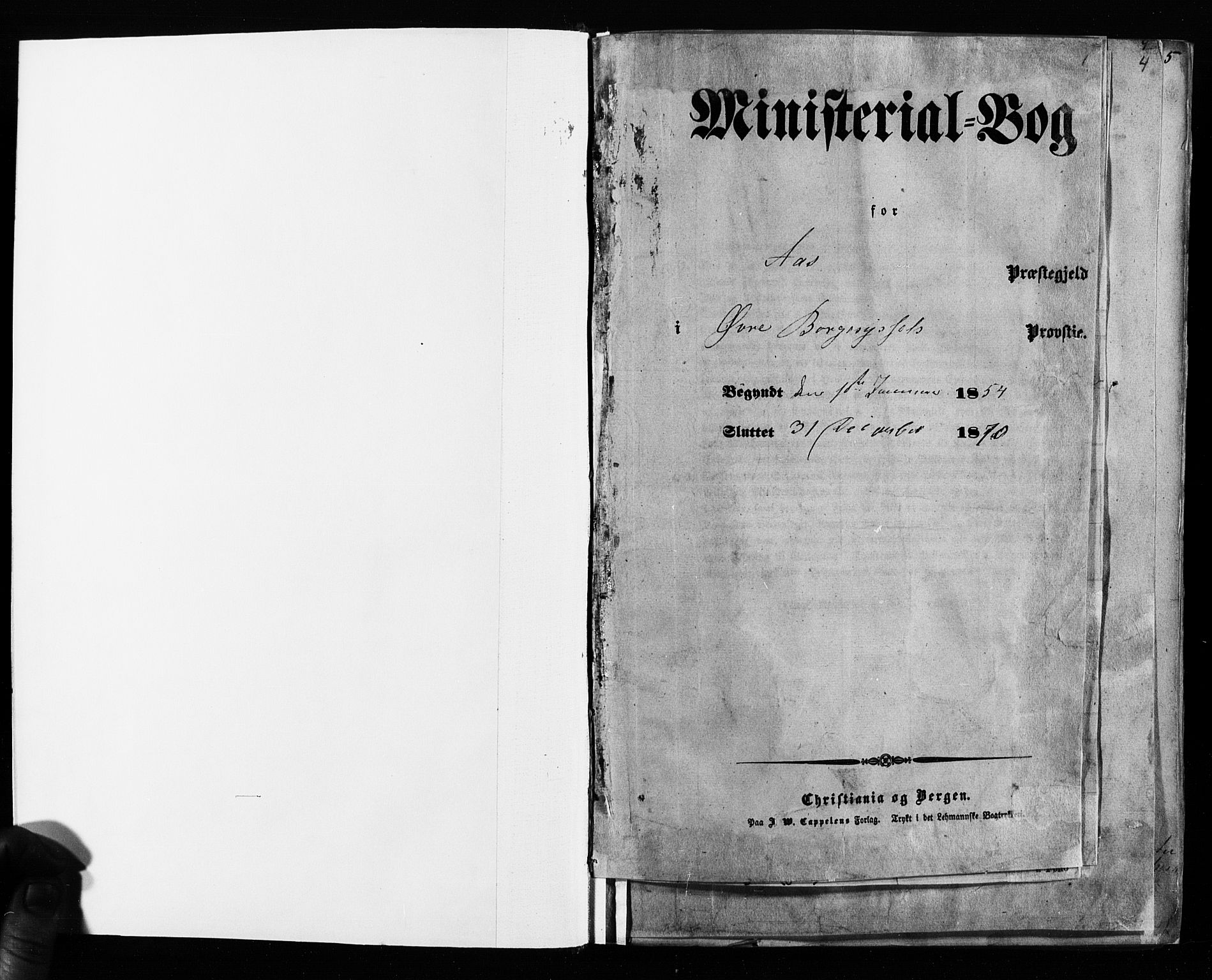 Ås prestekontor Kirkebøker, AV/SAO-A-10894/F/Fa/L0007: Parish register (official) no. I 7, 1854-1870