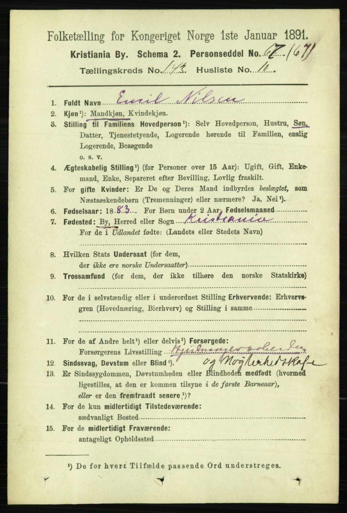 RA, 1891 census for 0301 Kristiania, 1891, p. 78986