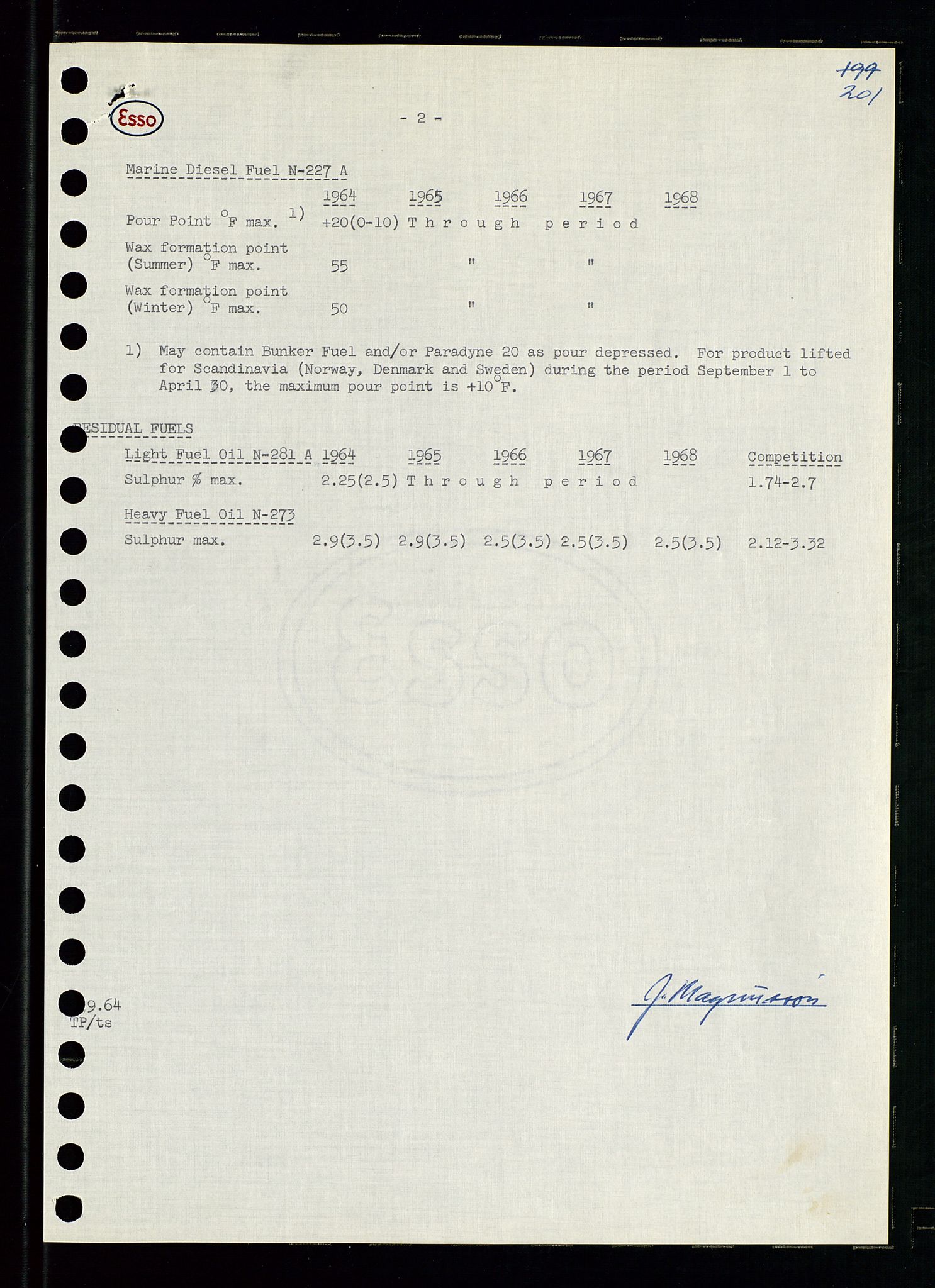 Pa 0982 - Esso Norge A/S, AV/SAST-A-100448/A/Aa/L0001/0004: Den administrerende direksjon Board minutes (styrereferater) / Den administrerende direksjon Board minutes (styrereferater), 1963-1964, p. 63