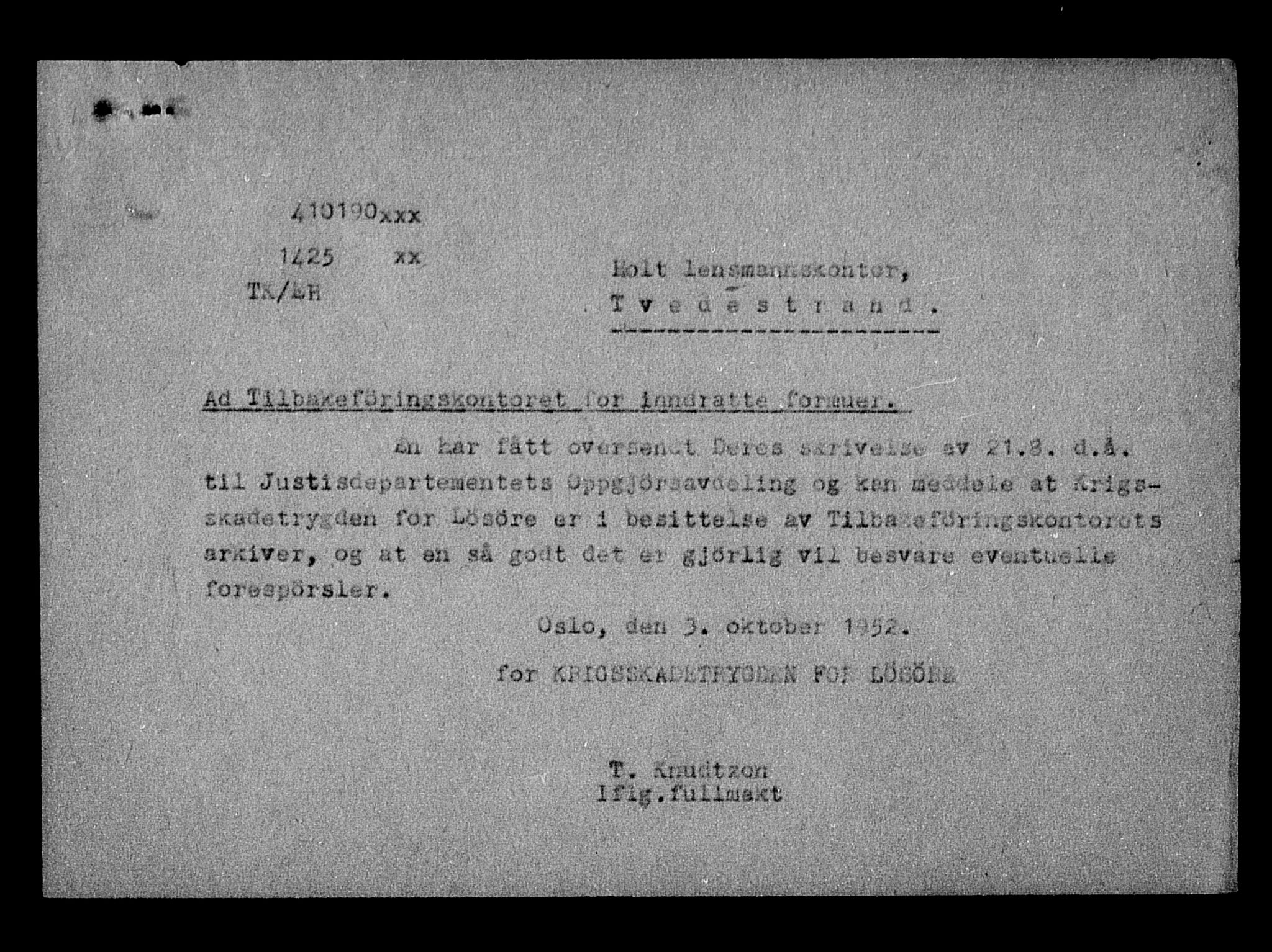 Justisdepartementet, Tilbakeføringskontoret for inndratte formuer, RA/S-1564/H/Hc/Hcc/L0936: --, 1945-1947, p. 435