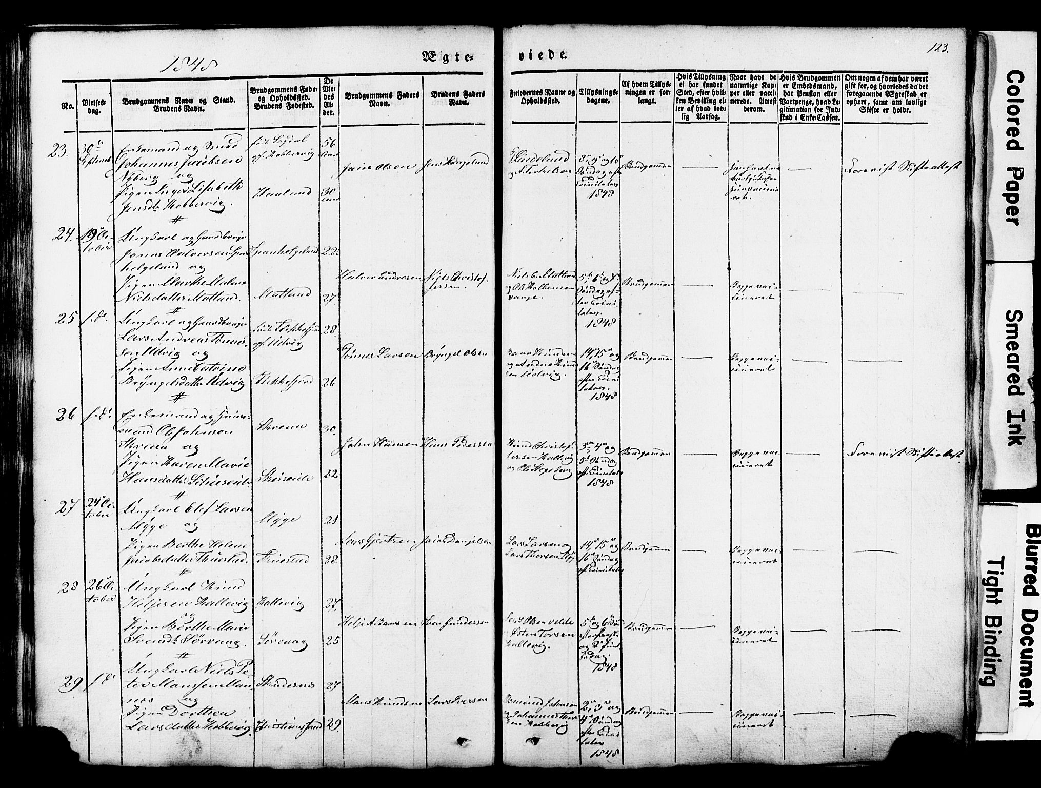 Avaldsnes sokneprestkontor, SAST/A -101851/H/Ha/Haa/L0007: Parish register (official) no. A 7, 1841-1853, p. 123
