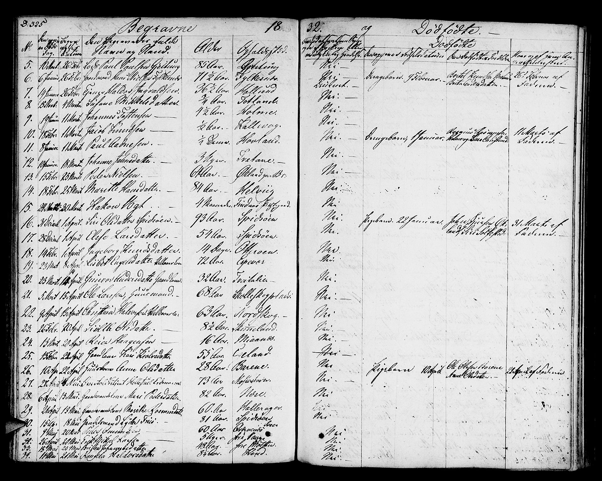 Finnås sokneprestembete, AV/SAB-A-99925/H/Ha/Haa/Haaa/L0005: Parish register (official) no. A 5, 1823-1835, p. 325