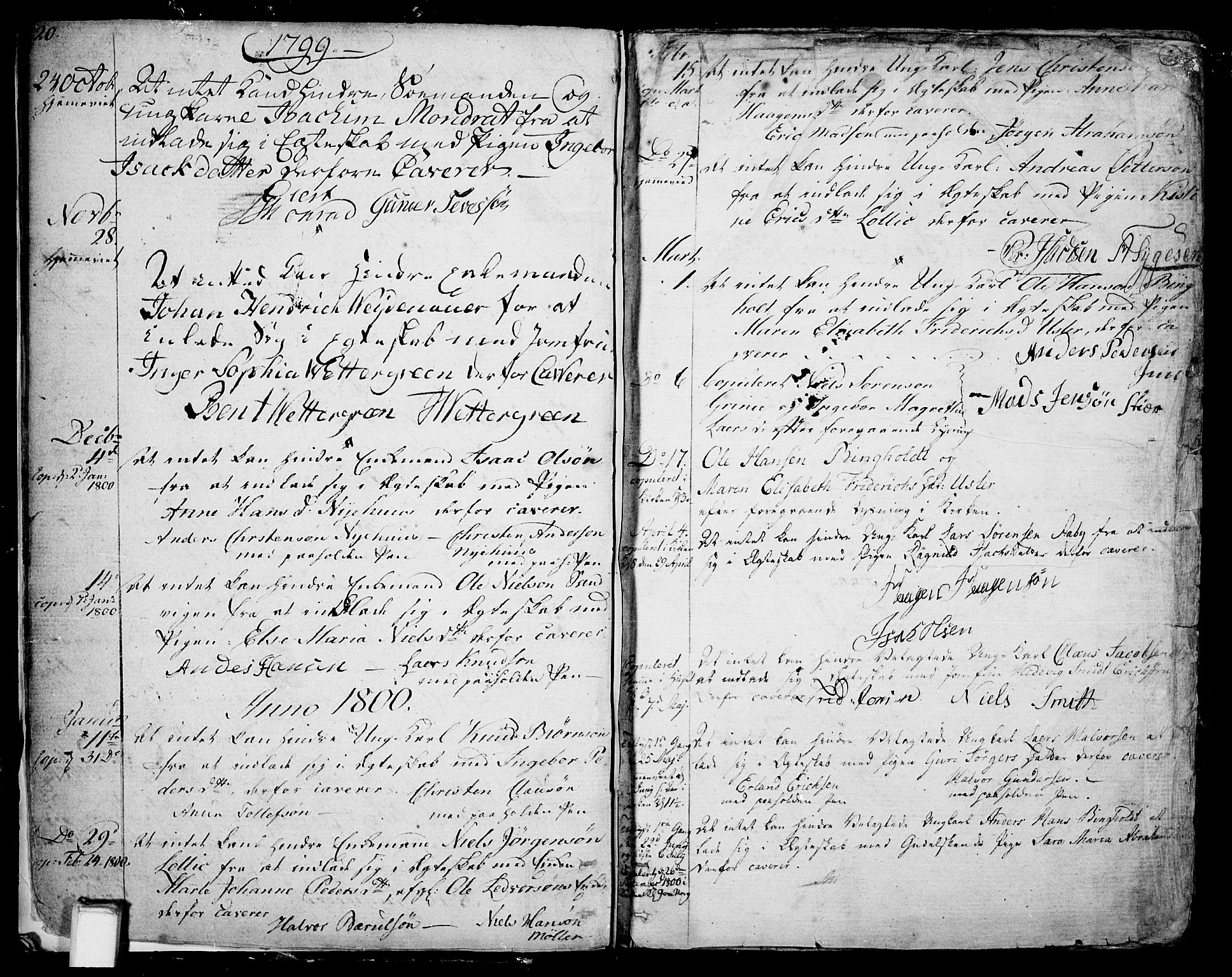 Skien kirkebøker, SAKO/A-302/F/Fa/L0004: Parish register (official) no. 4, 1792-1814, p. 20-21
