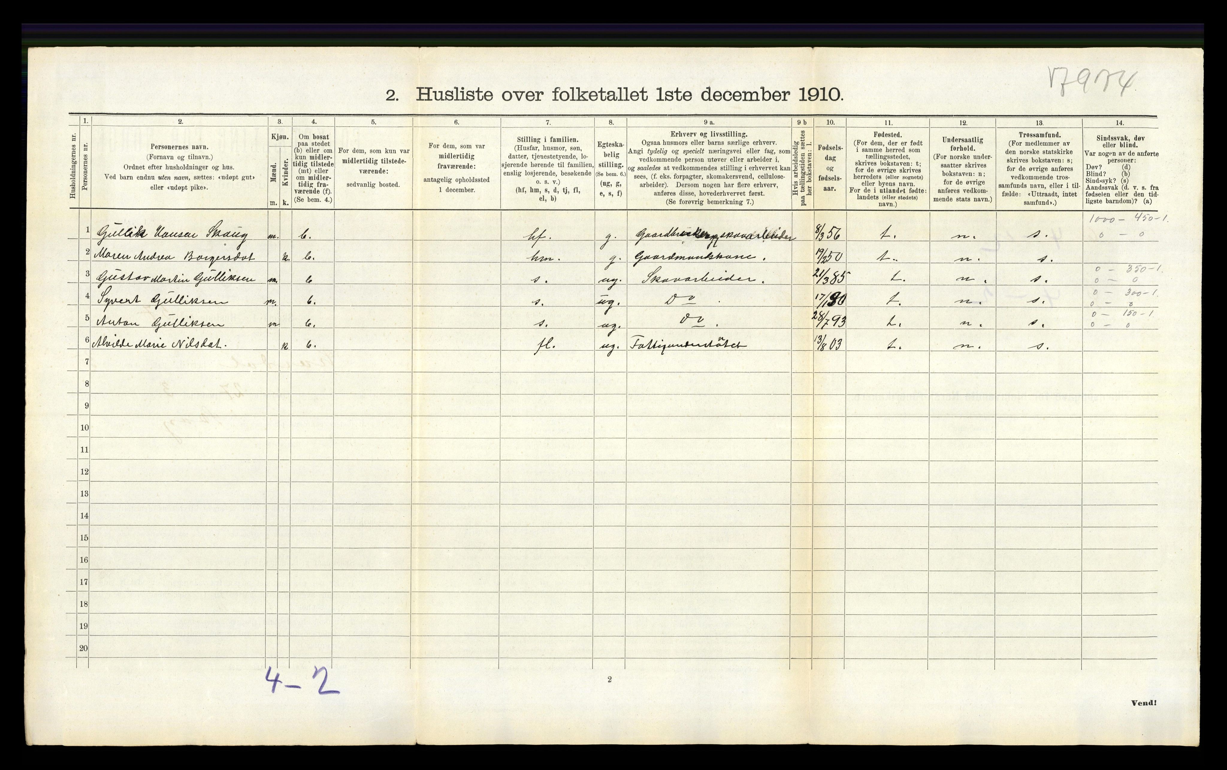 RA, 1910 census for Lardal, 1910, p. 759