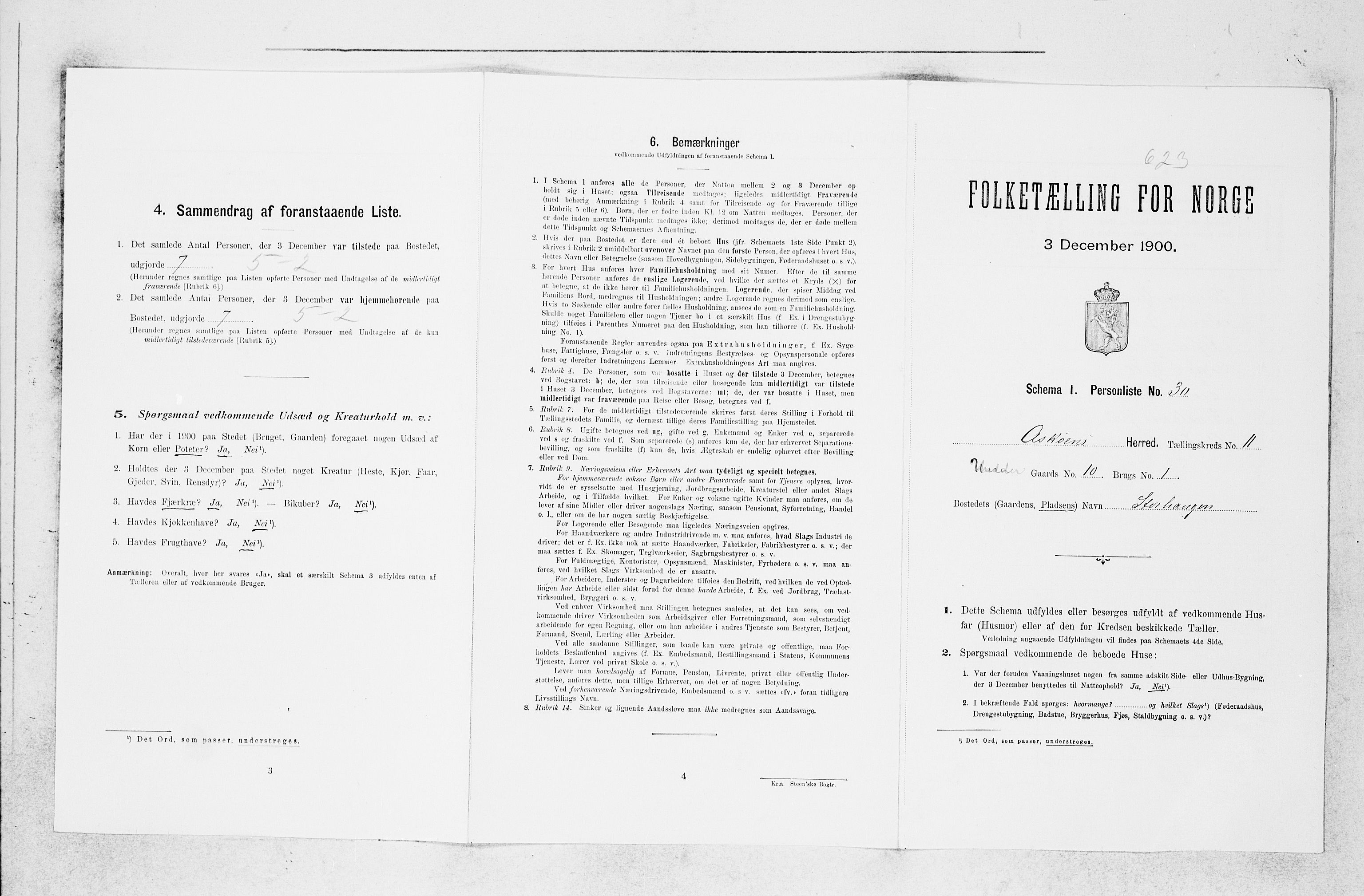 SAB, 1900 census for Askøy, 1900, p. 1532