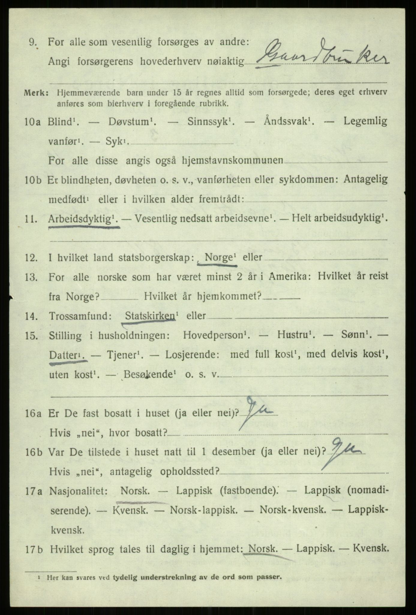 SATØ, 1920 census for Kvæfjord, 1920, p. 6508